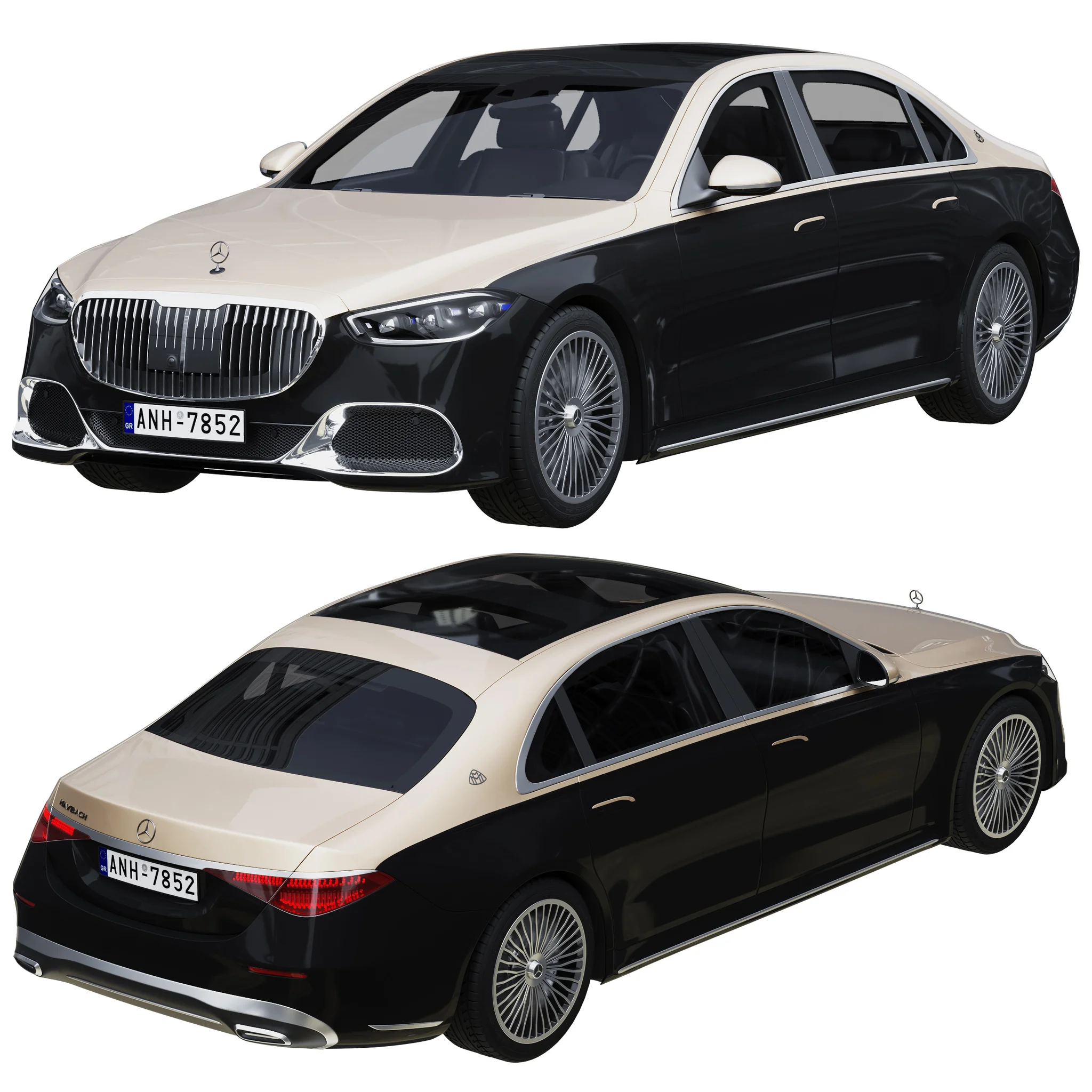 Mercedes Benz S Class Maybach, 3D model preview 19