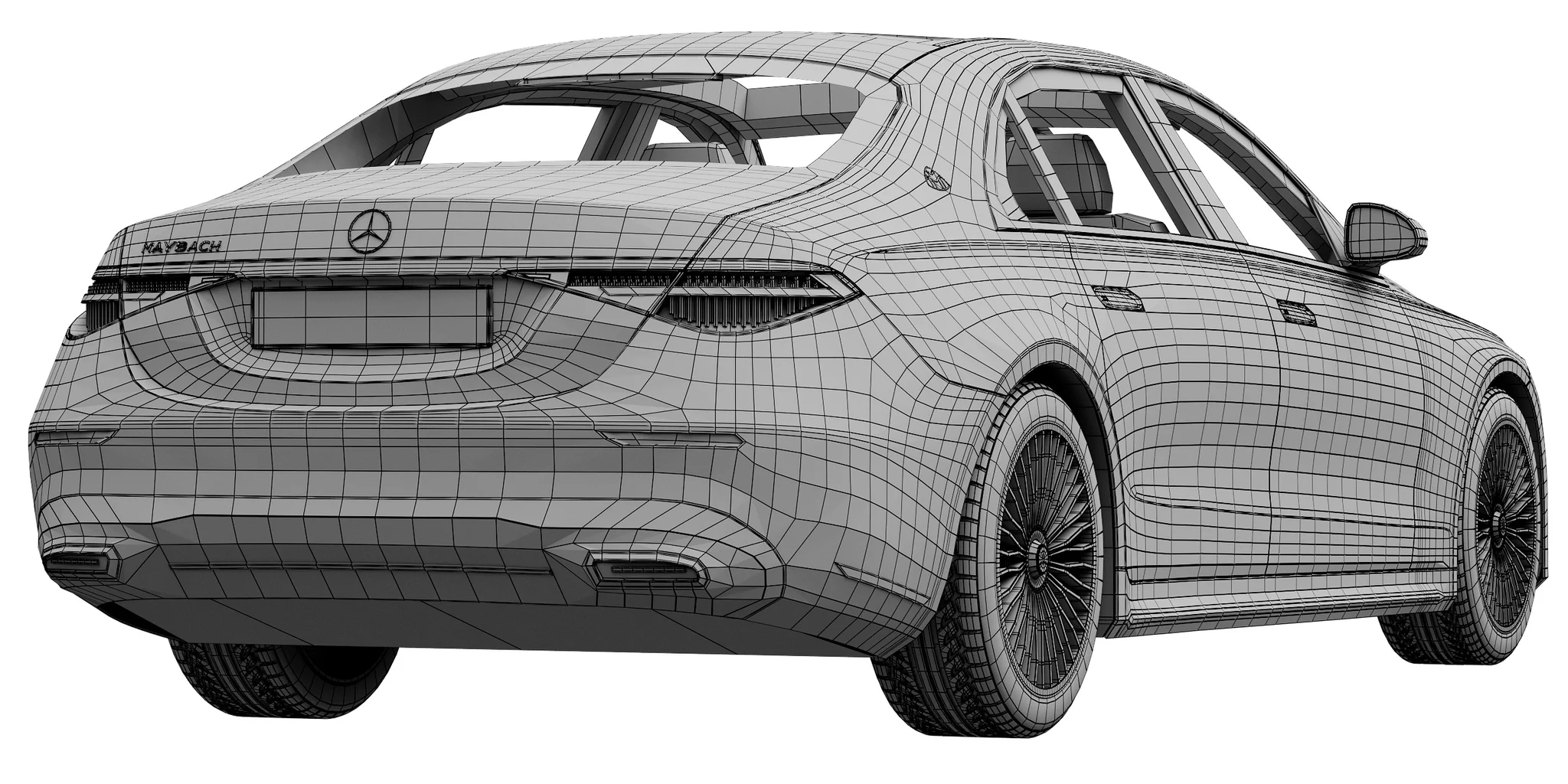 Mercedes Benz S Class Maybach, 3D model preview 20