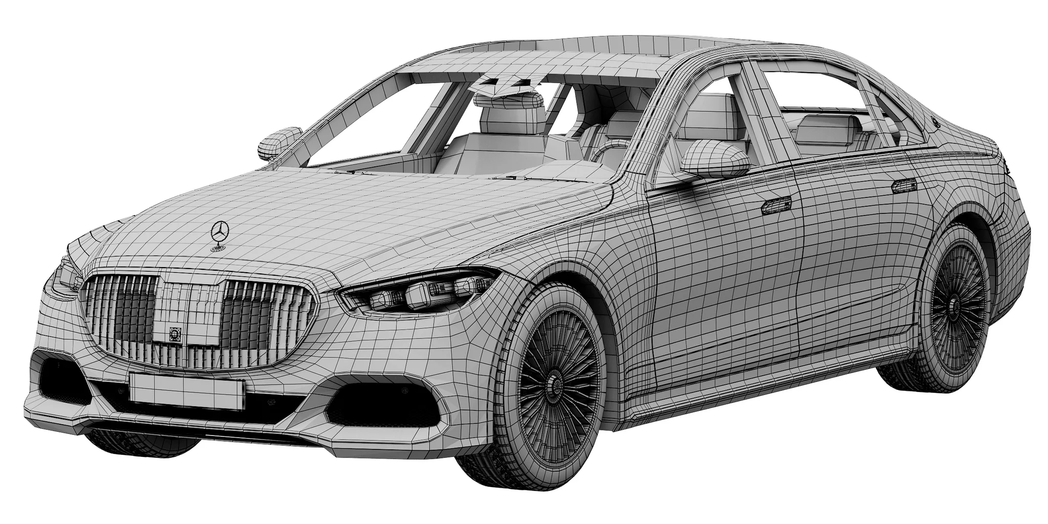 Mercedes Benz S Class Maybach, 3D model preview 22