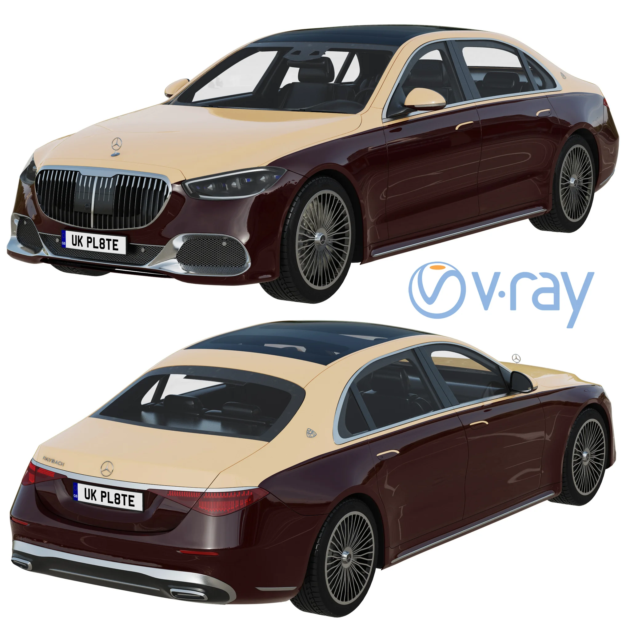 Mercedes Benz S Class Maybach, 3D model preview 5