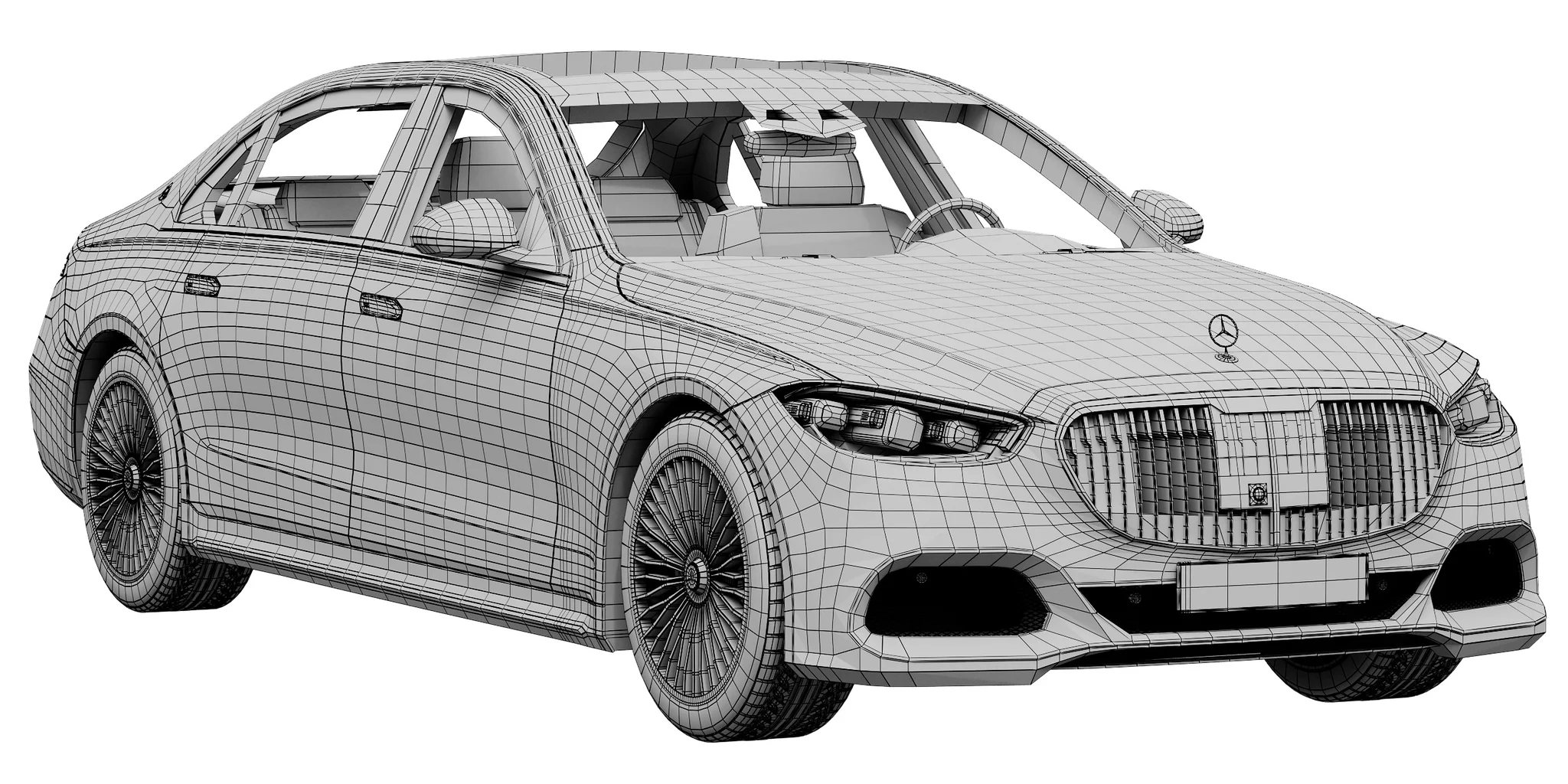 Mercedes Benz S Class Maybach, 3D model preview 25