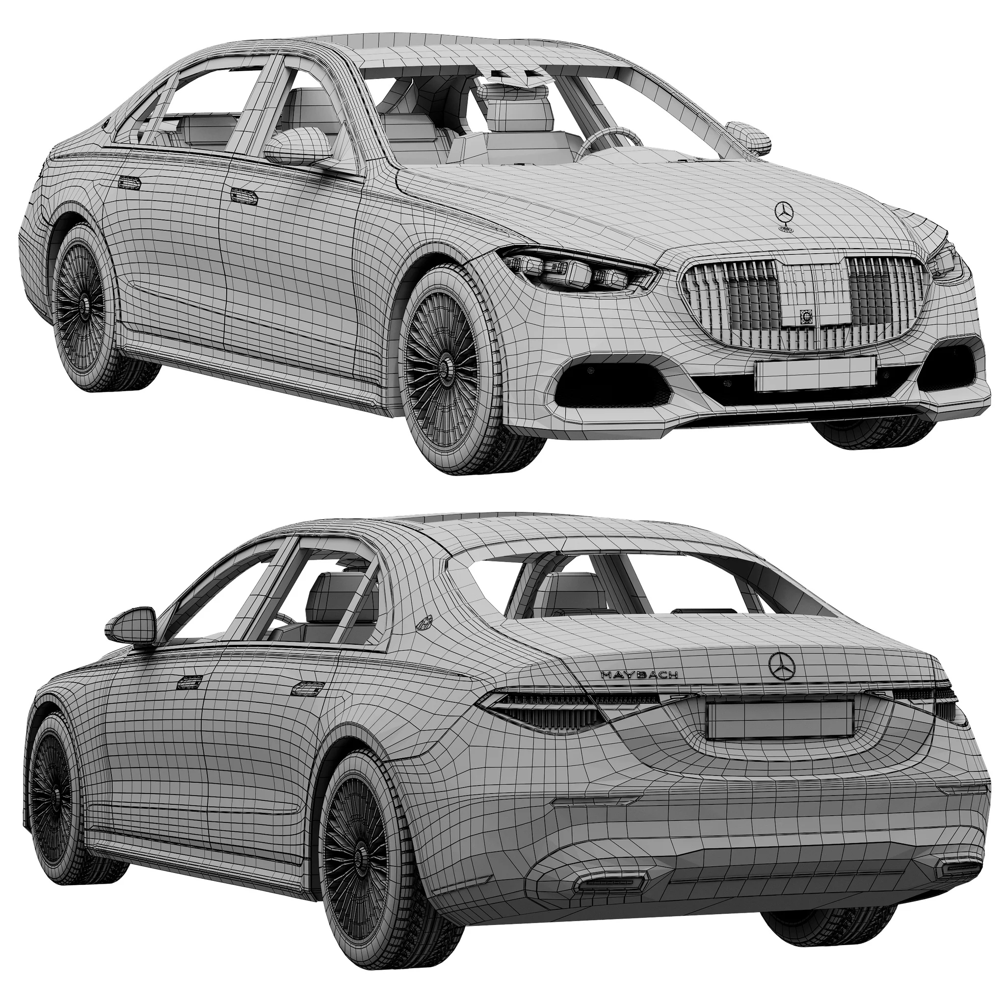 Mercedes Benz S Class Maybach, 3D model preview 26