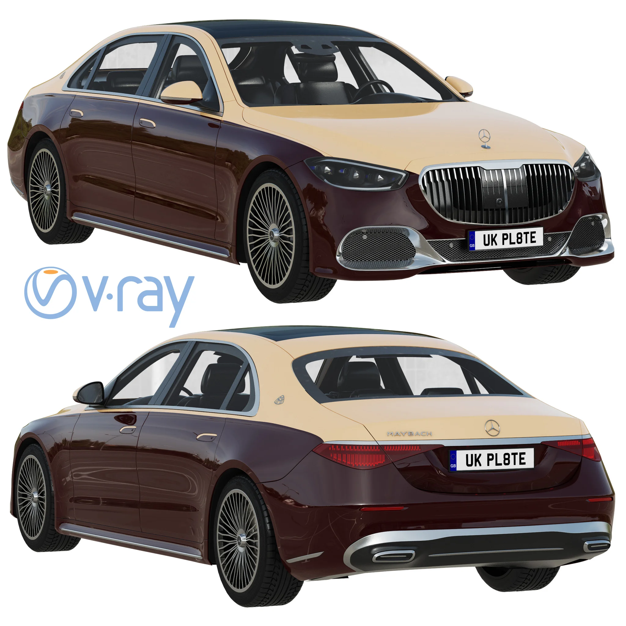Mercedes Benz S Class Maybach, 3D model preview 7