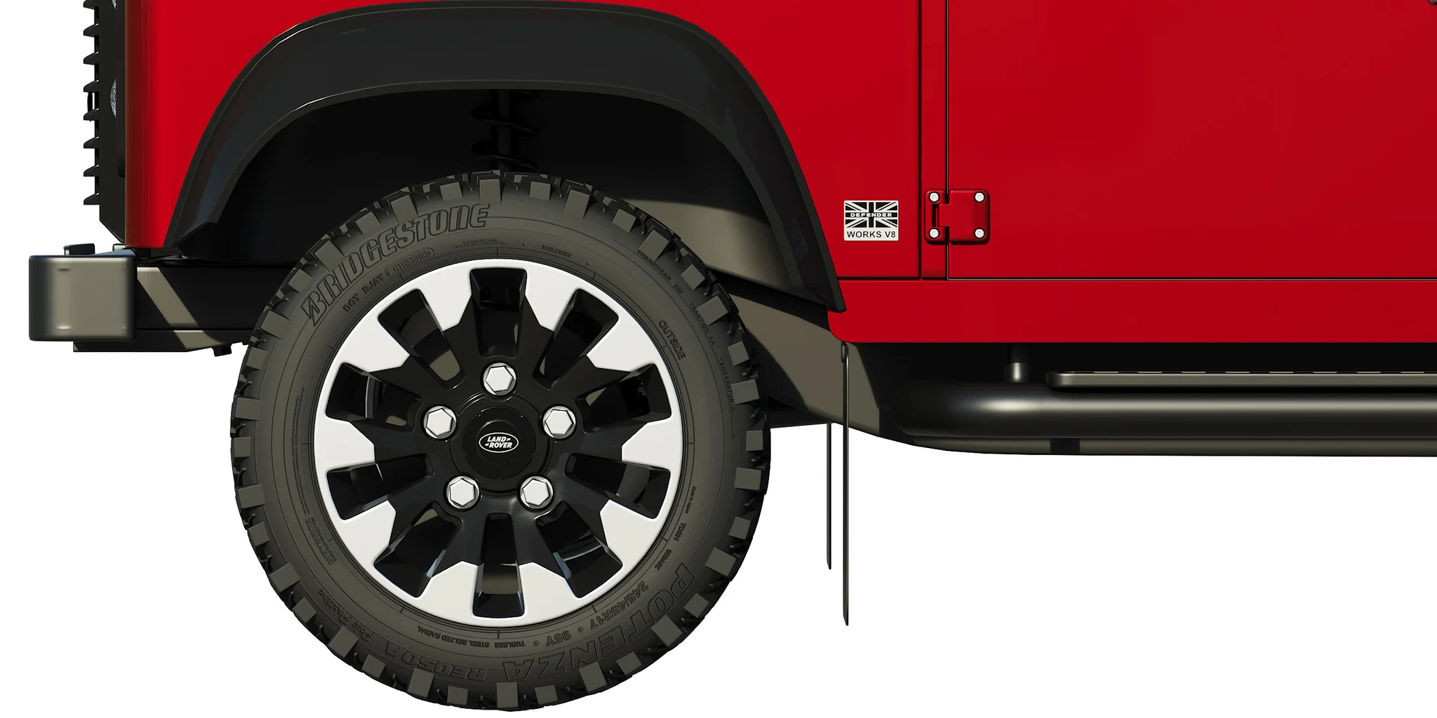 Land Rover Defender Works V8, 3D model preview 1