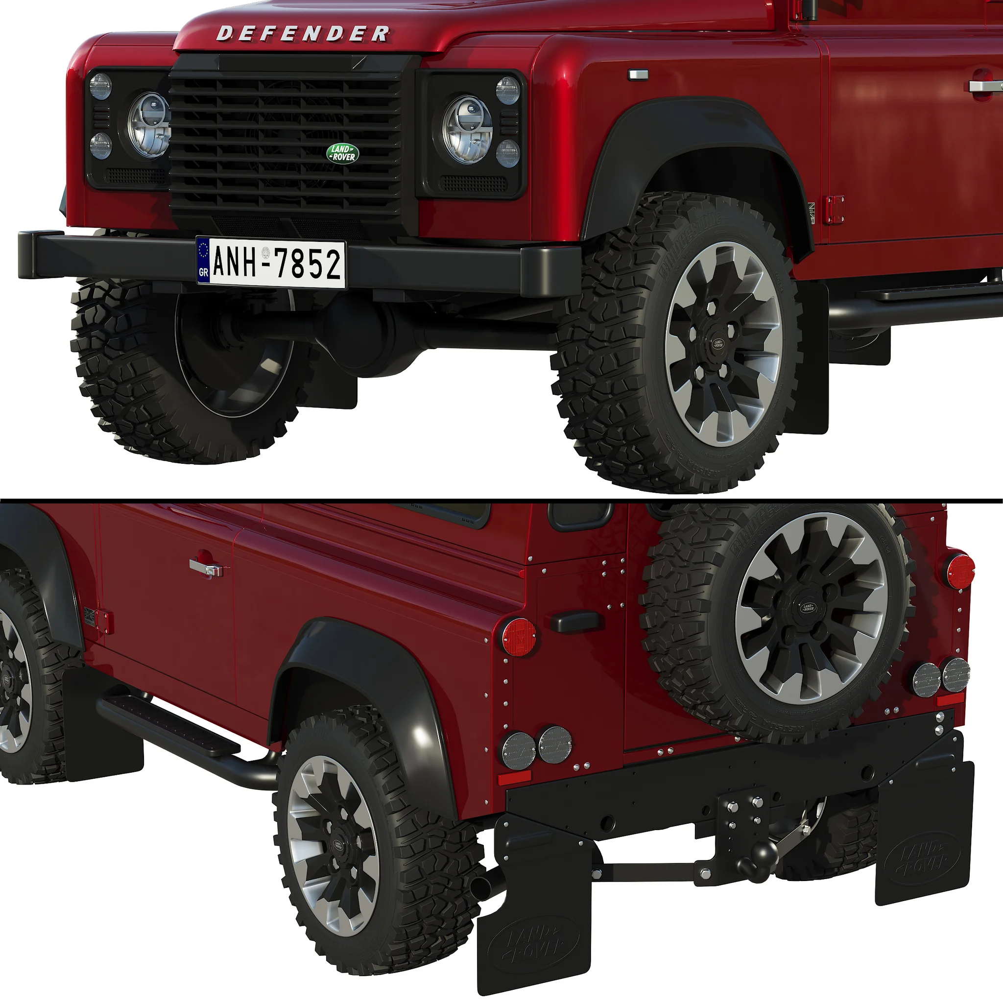 Land Rover Defender Works V8, 3D model preview 4
