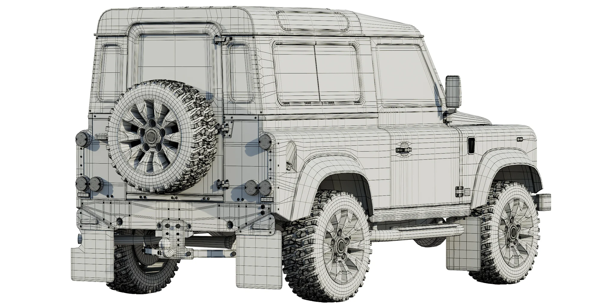 Land Rover Defender Works V8, 3D model preview 6