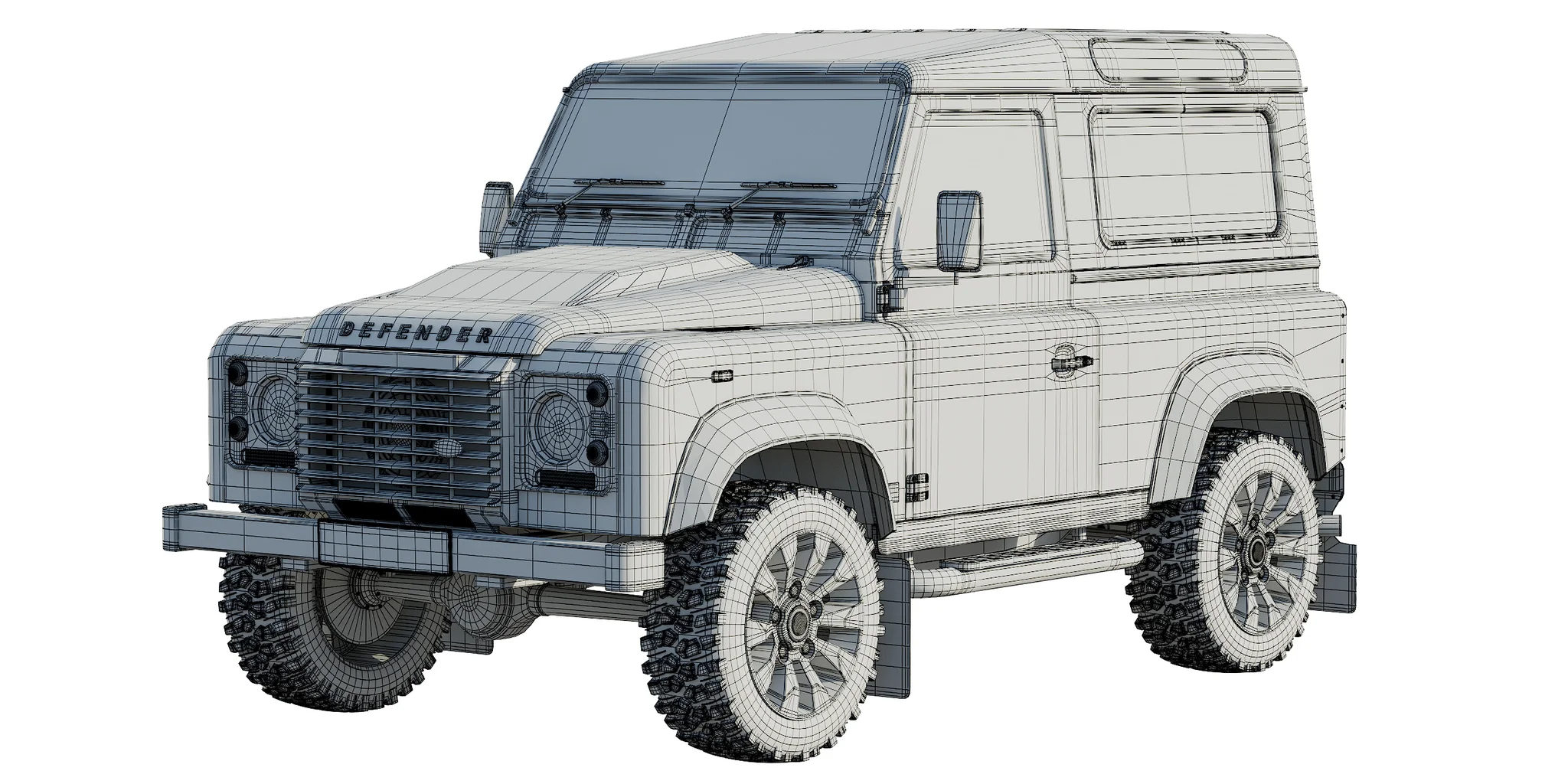 Land Rover Defender Works V8, 3D model preview 8