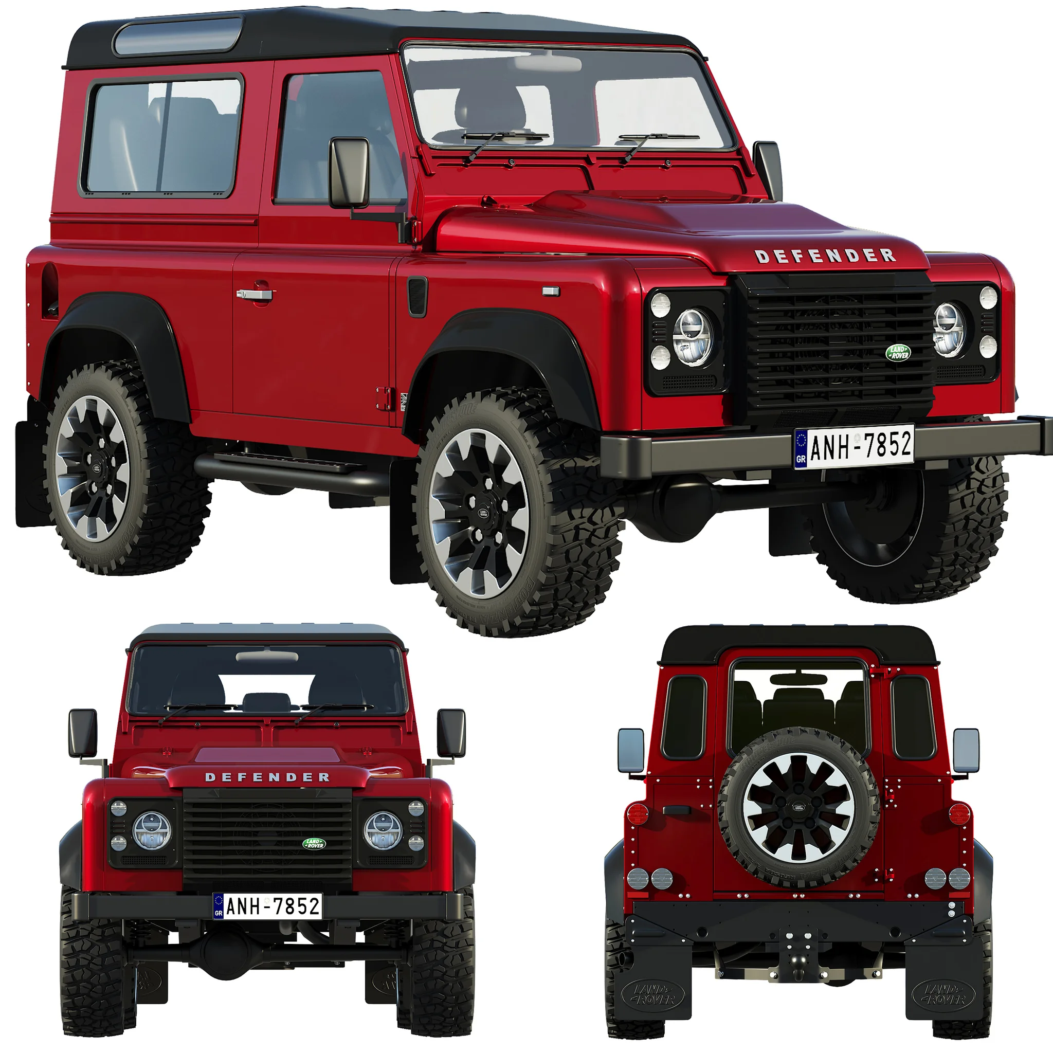 Land Rover Defender Works V8, 3D model preview 10