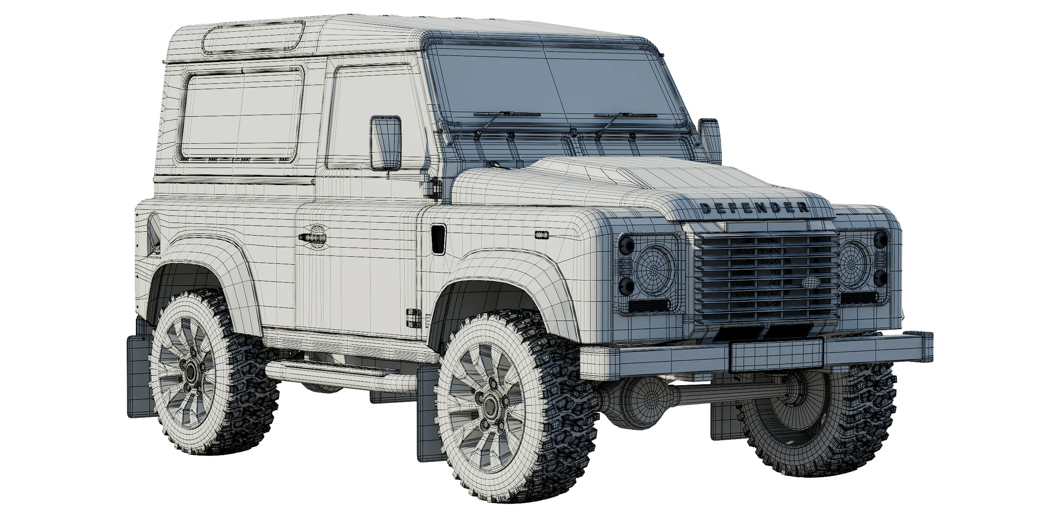 Land Rover Defender Works V8, 3D model preview 12