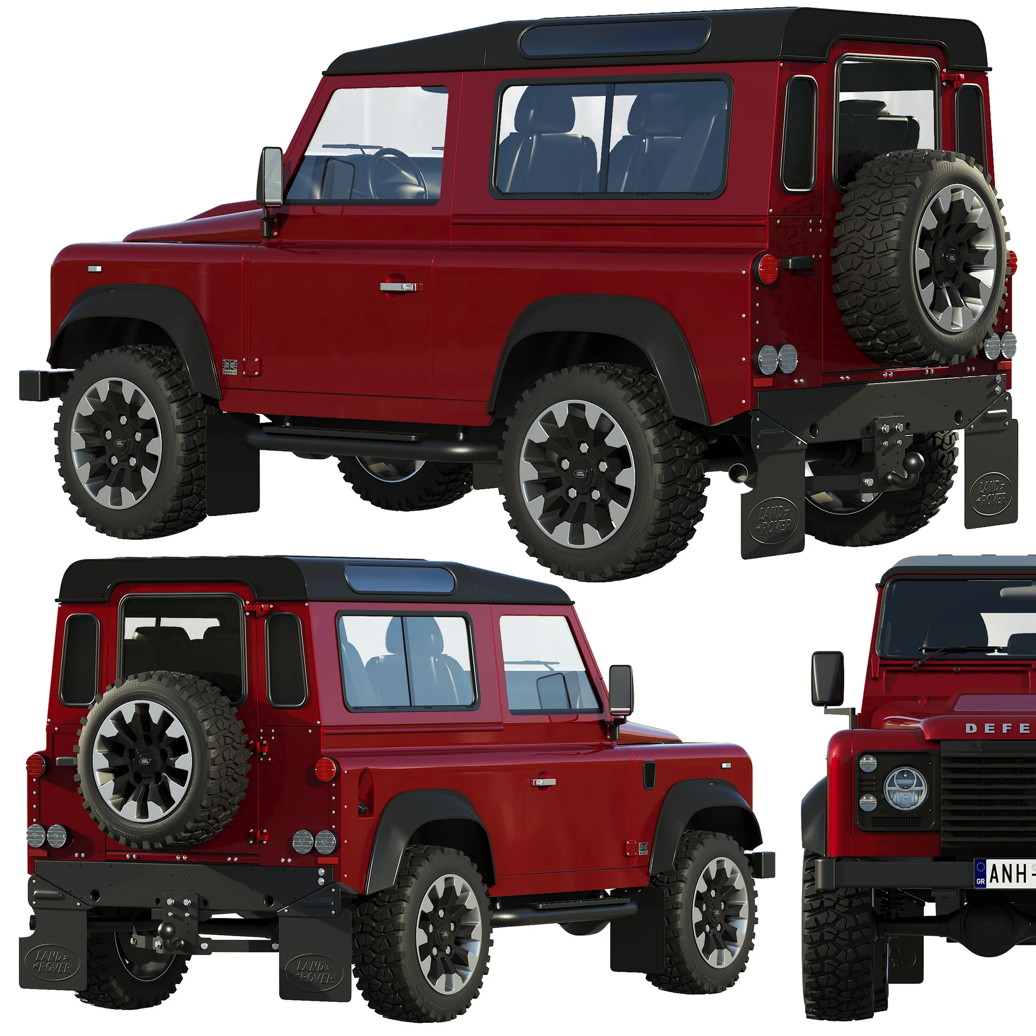 Land Rover Defender Works V8, 3D model preview 16