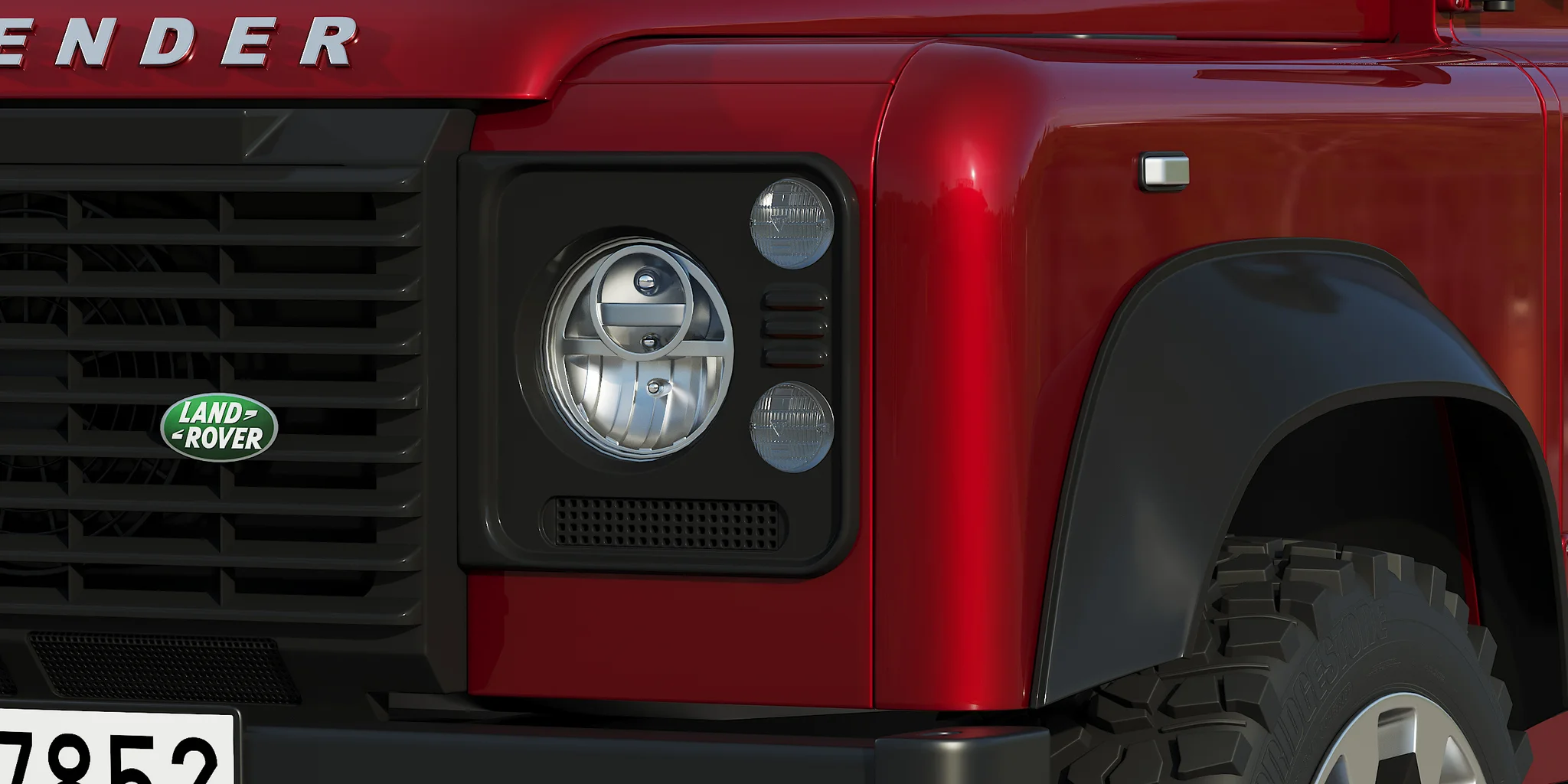 Land Rover Defender Works V8, 3D model preview 20