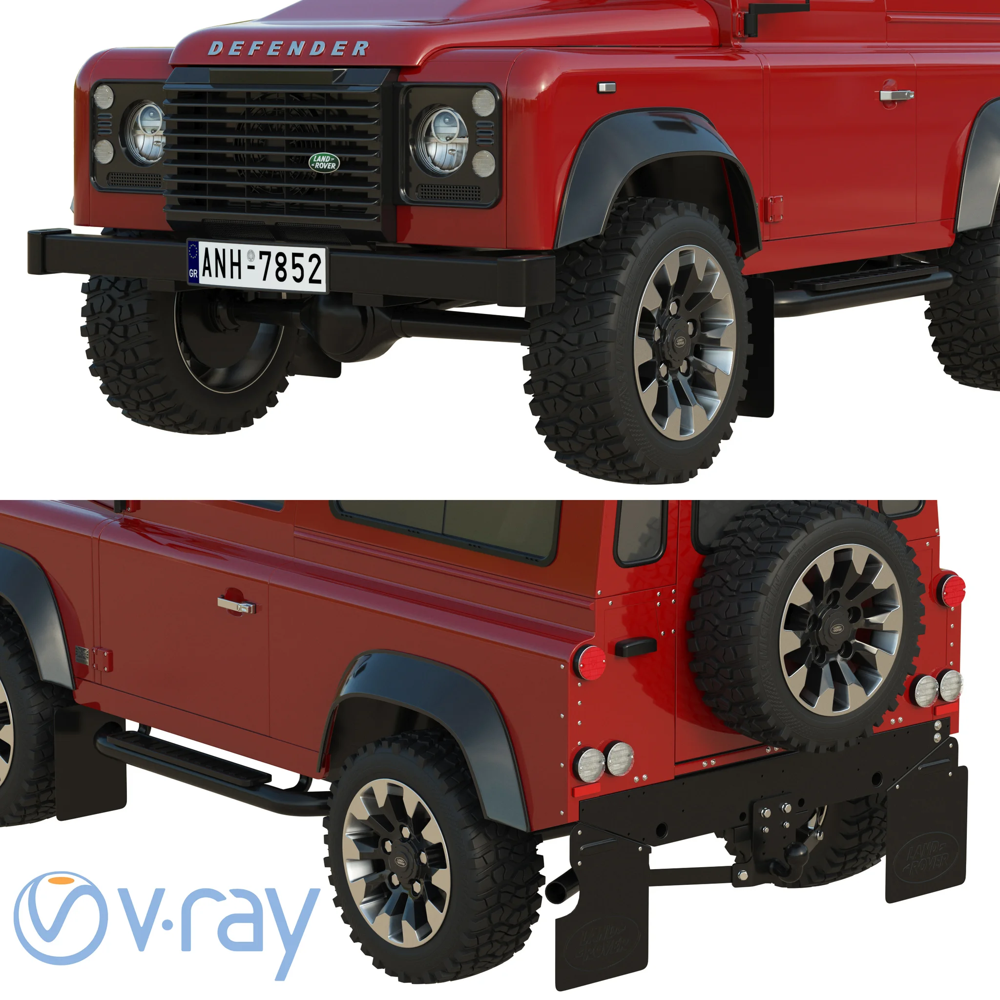 Land Rover Defender Works V8, 3D model preview 30
