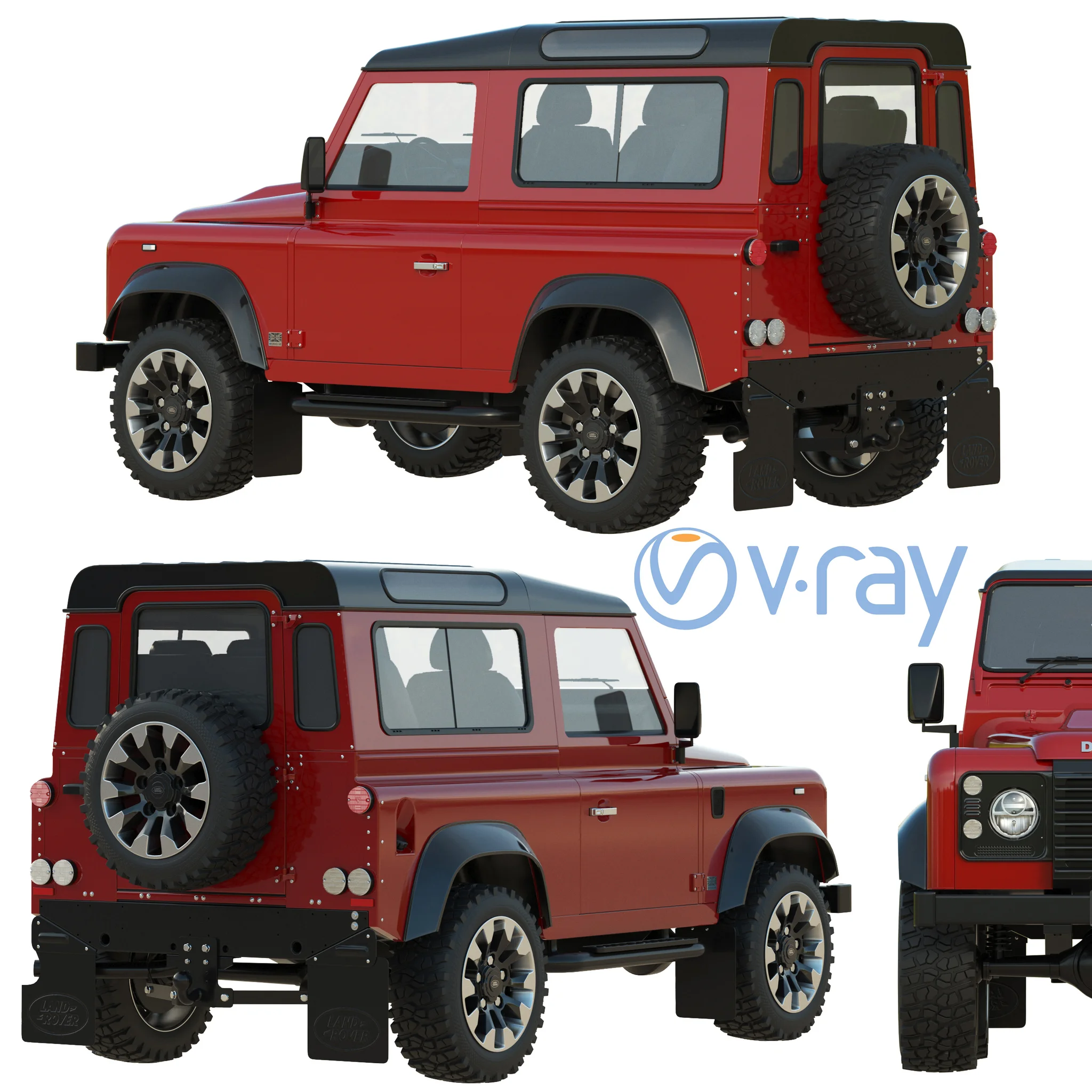 Land Rover Defender Works V8, 3D model preview 36