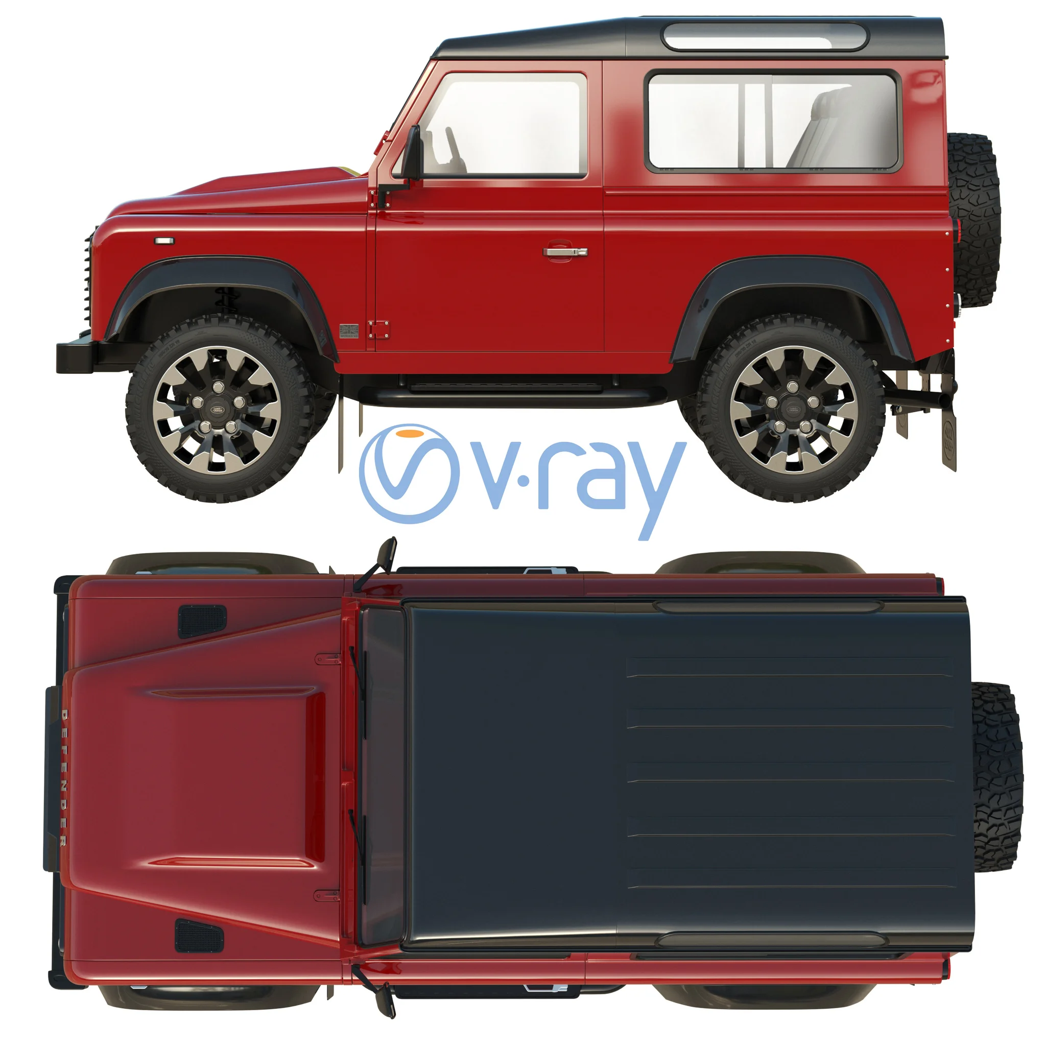 Land Rover Defender Works V8, 3D model preview 40