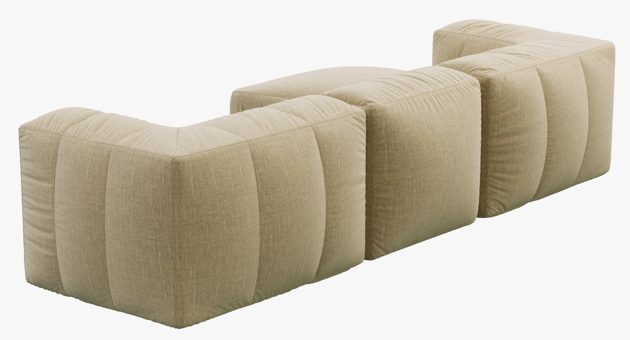 Restoration Hardware Preconfigured Fulham Upholstered Left Arm Chaise Sectional — 3D model preview 4