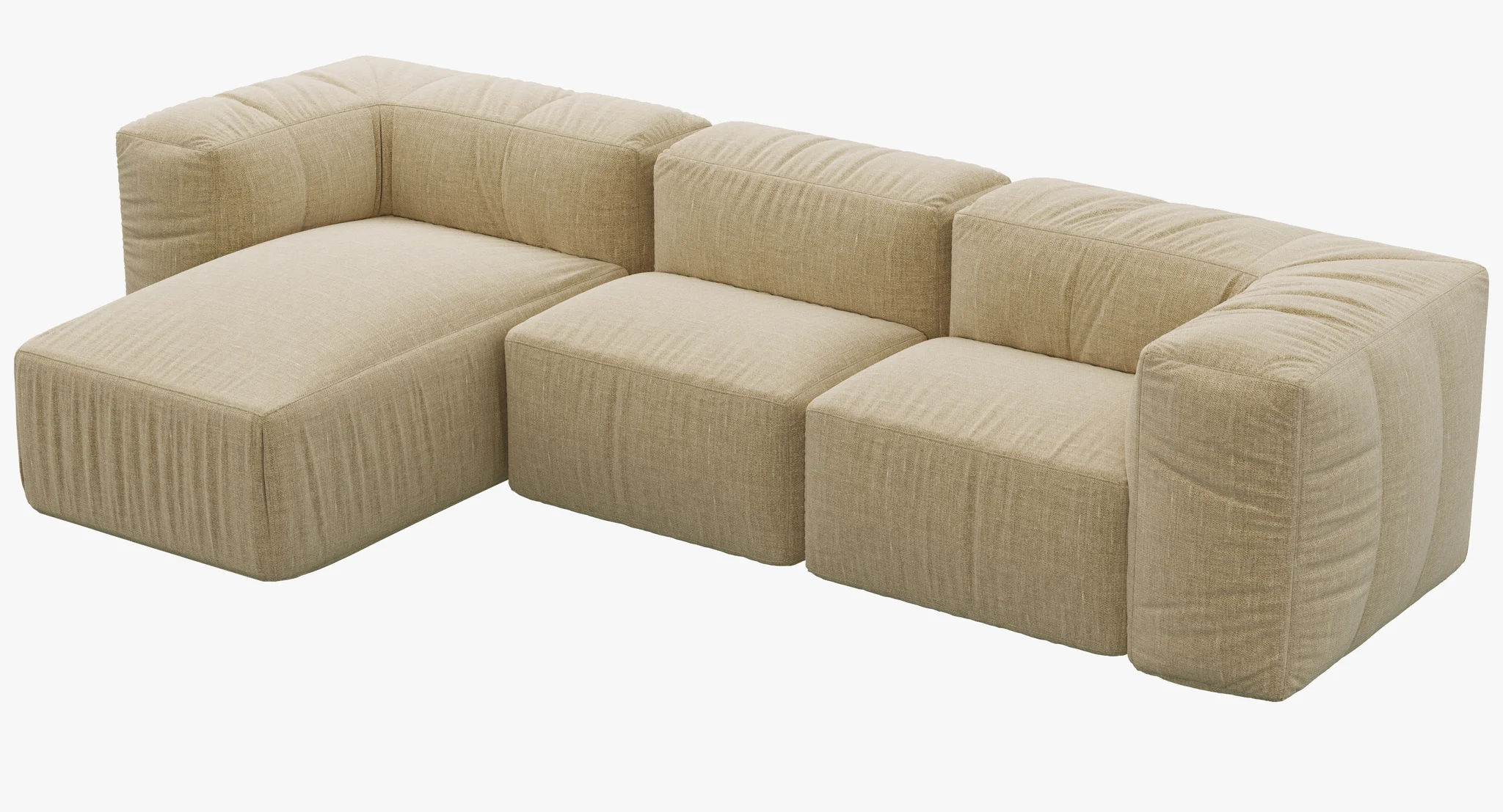 Restoration Hardware Preconfigured Fulham Upholstered Left Arm Chaise Sectional — 3D model preview 5