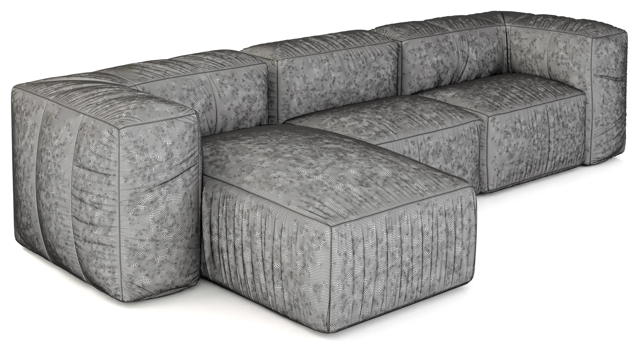 Restoration Hardware Preconfigured Fulham Upholstered Left Arm Chaise Sectional — 3D model preview 7
