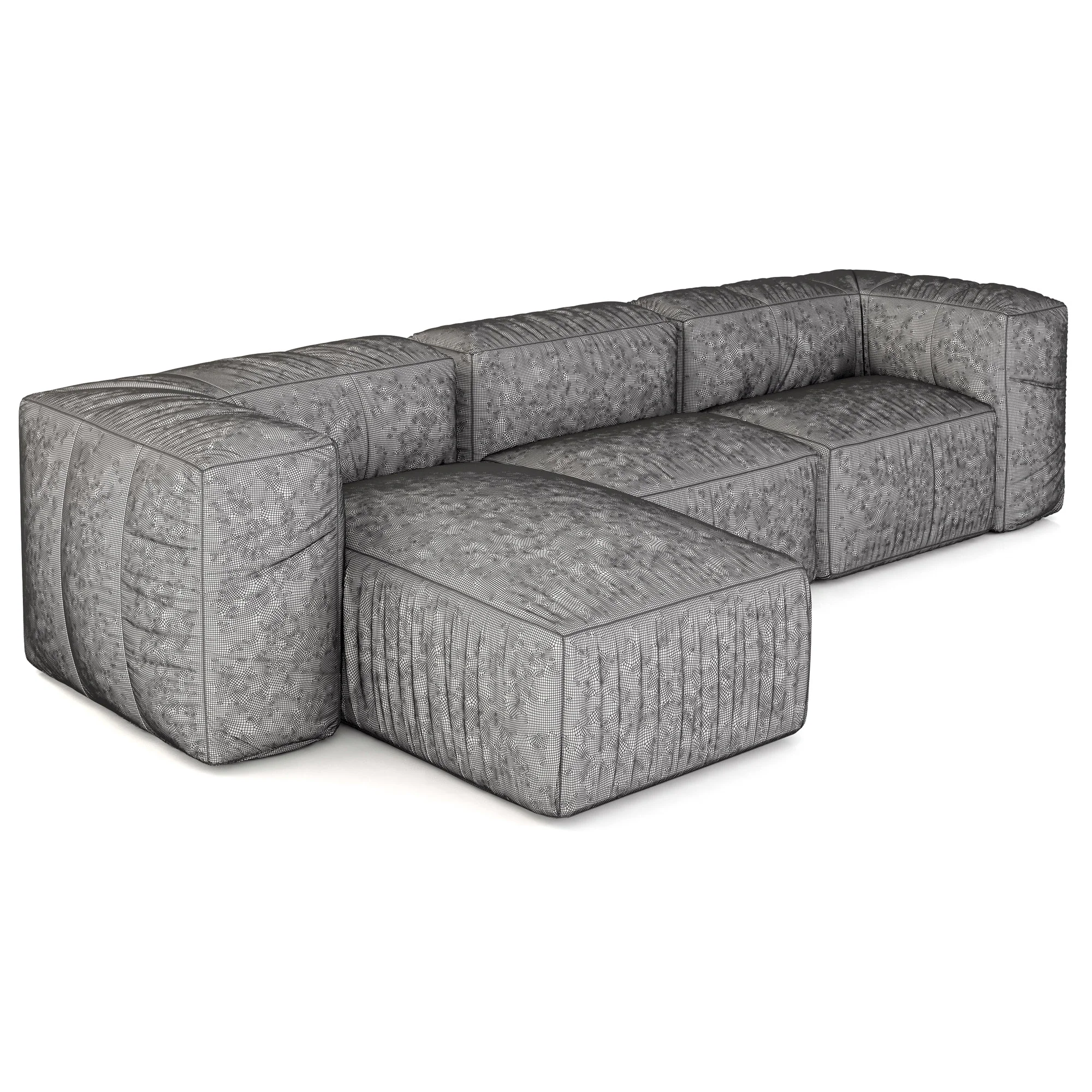 Restoration Hardware Preconfigured Fulham Upholstered Left Arm Chaise Sectional — 3D model preview 8