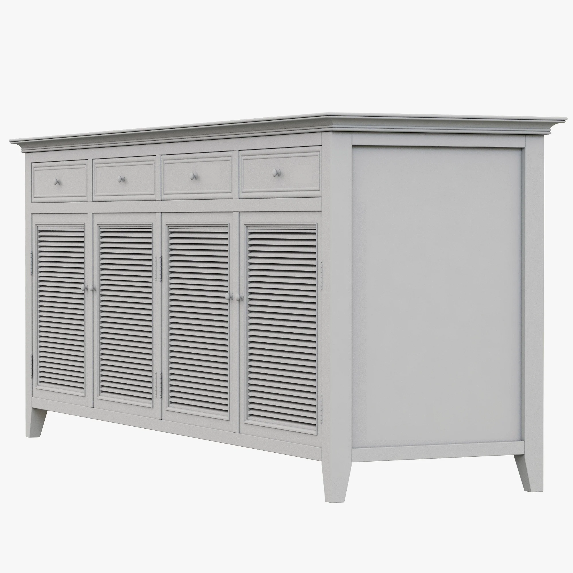 Restoration Hardware Shutter Sideboard — 3D model preview 1