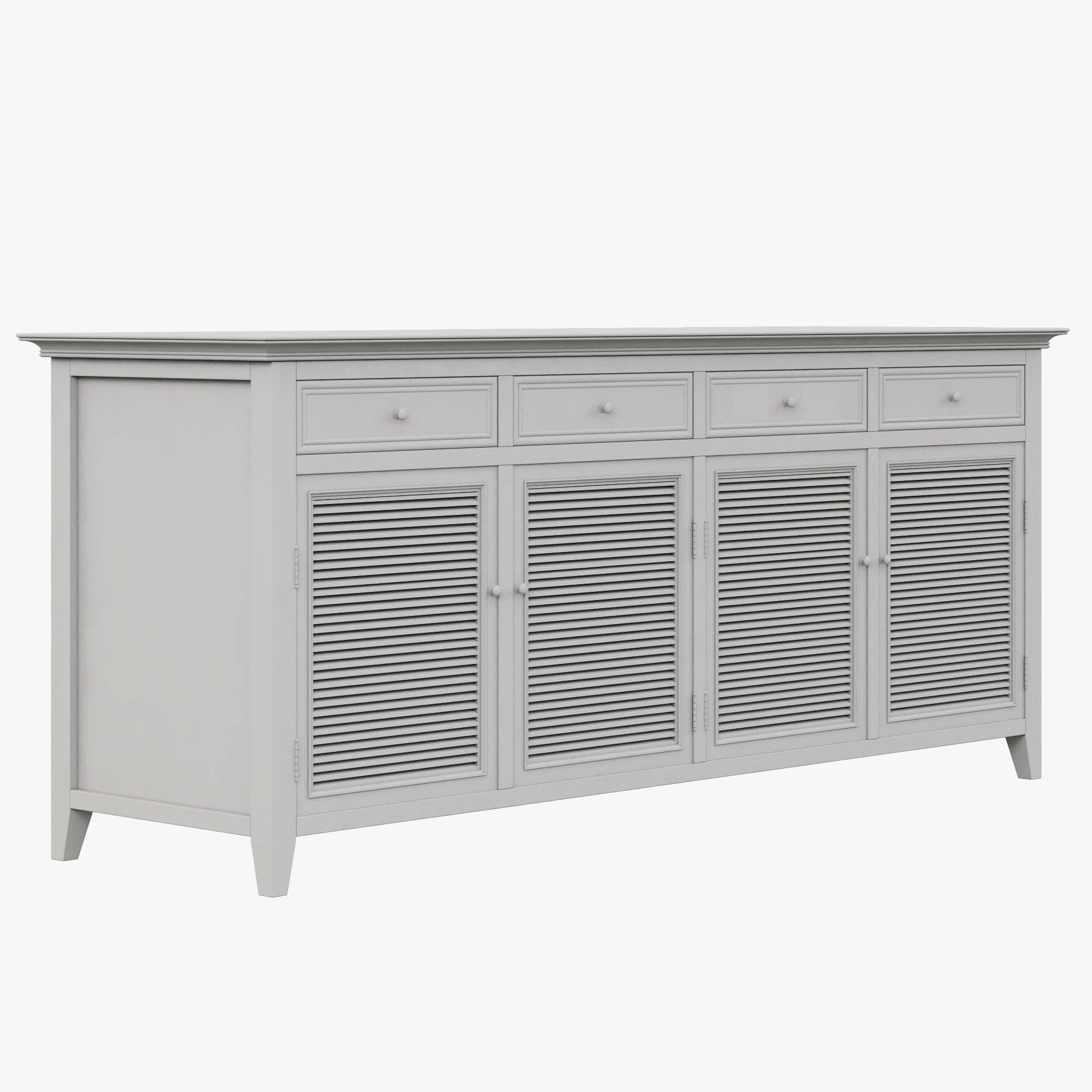 Restoration Hardware Shutter Sideboard — 3D model preview 4