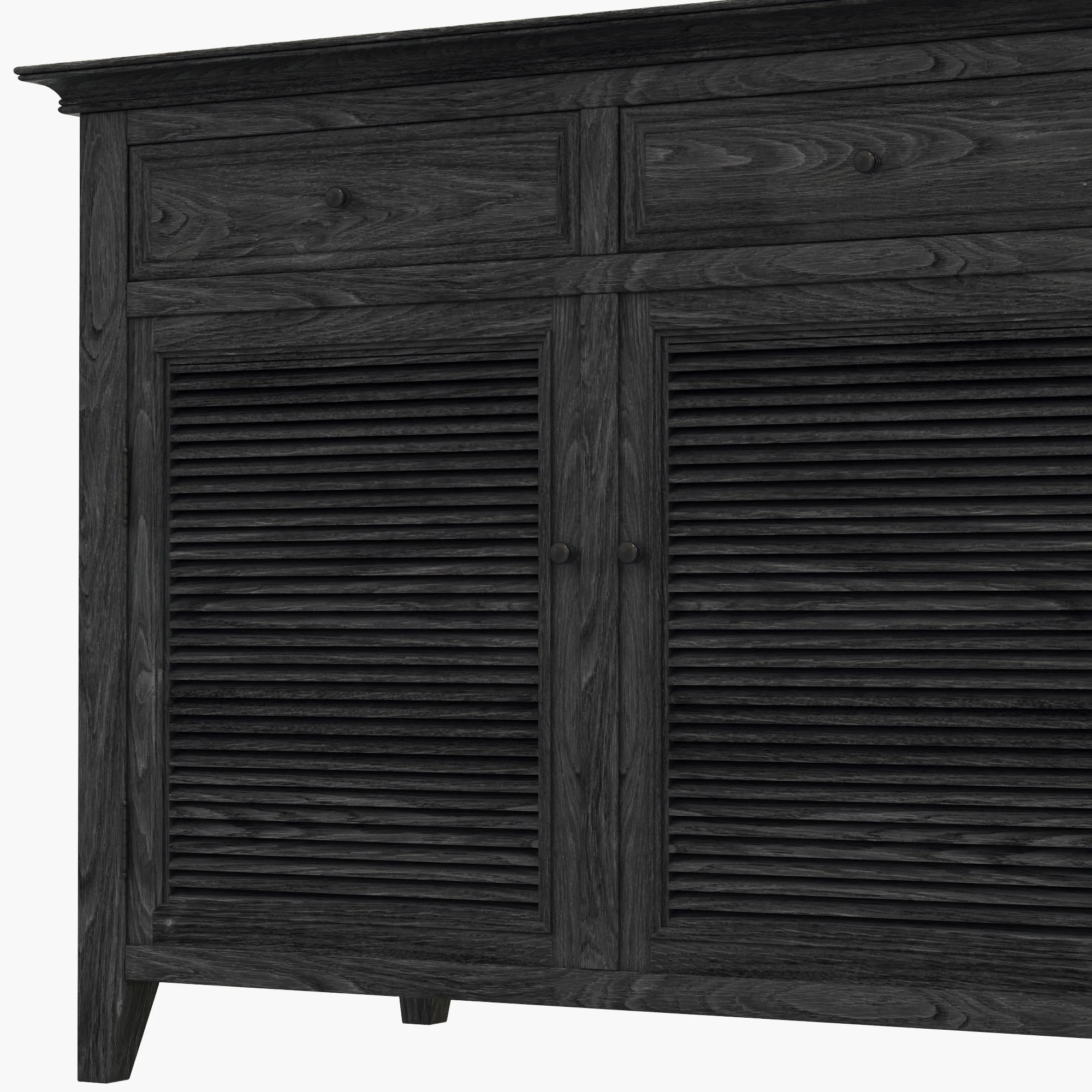 Restoration Hardware Shutter Sideboard — 3D model preview 12