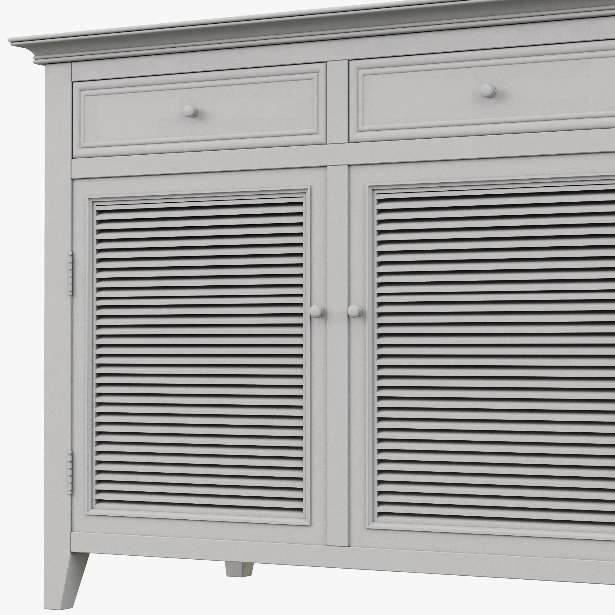 Restoration Hardware Shutter Sideboard — 3D model preview 13