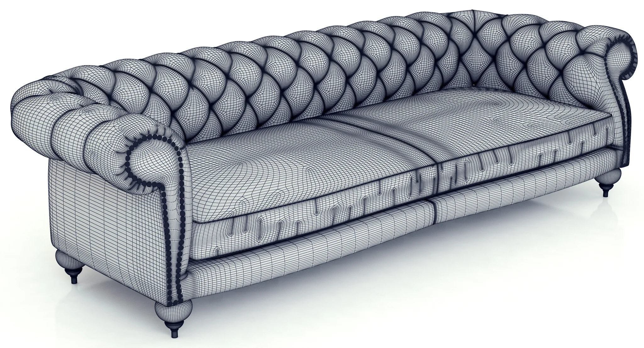 Baxter Diana Chester Sofa — 3D model preview 7