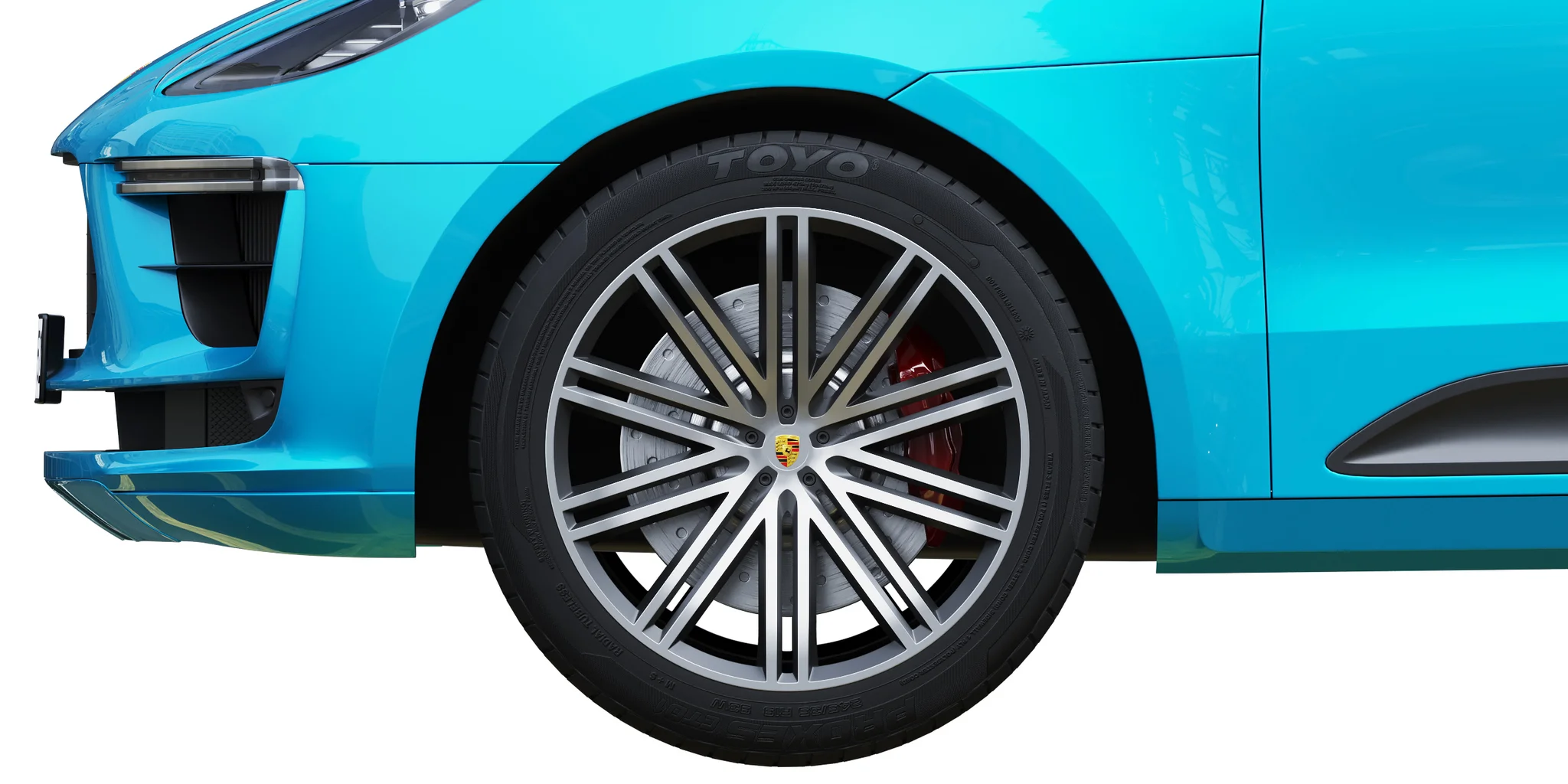 Porsche Macan Turbo, 3D model preview 1