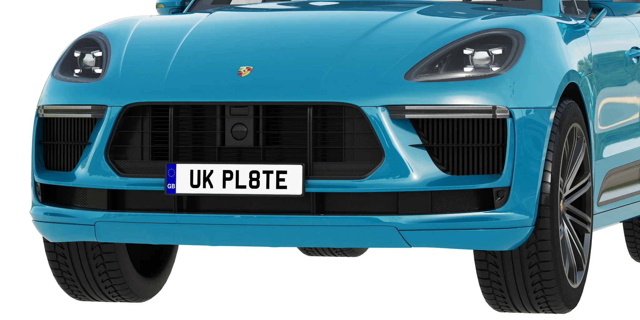 Porsche Macan Turbo, 3D model preview 4