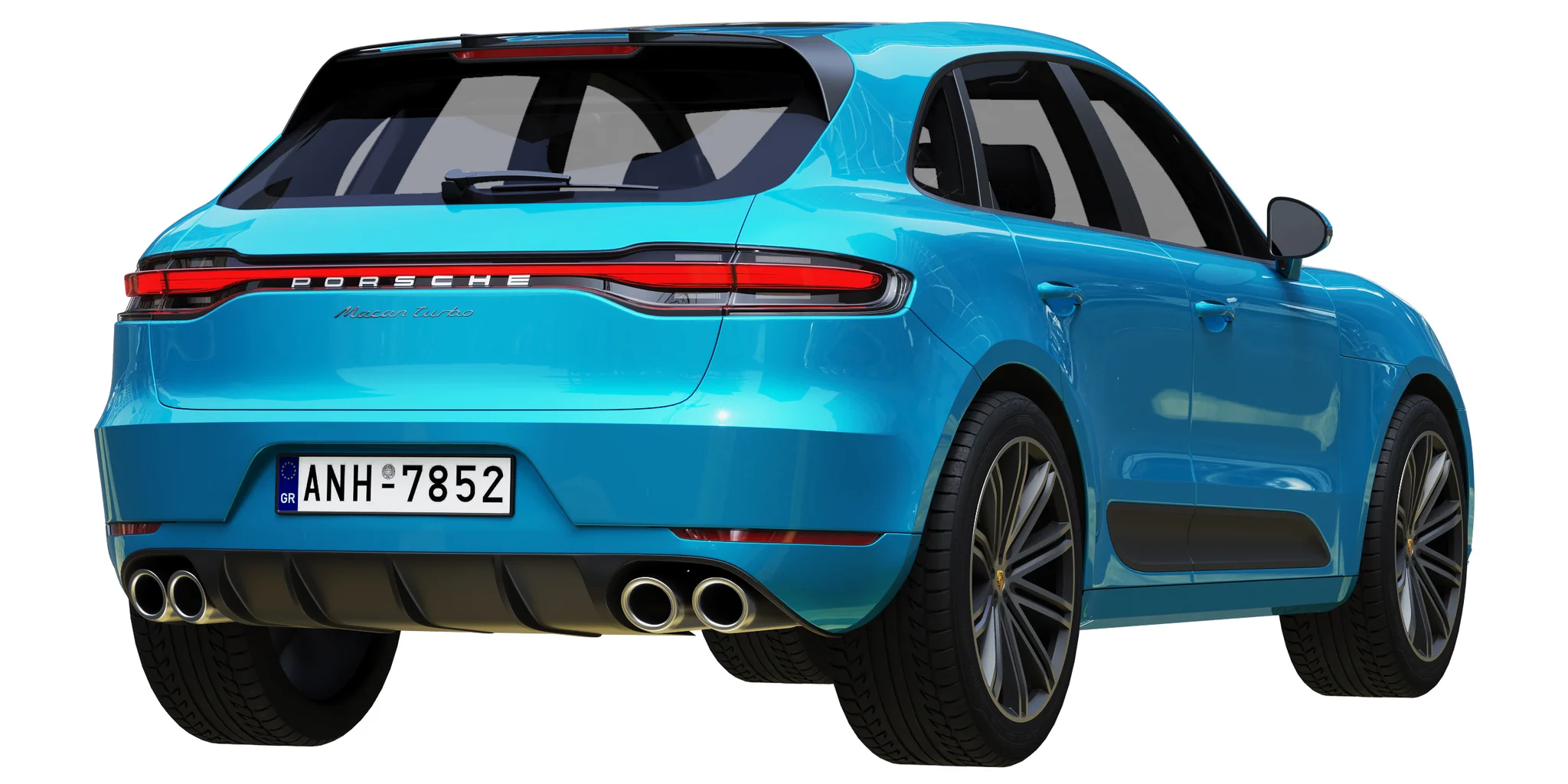 Porsche Macan Turbo, 3D model preview 6