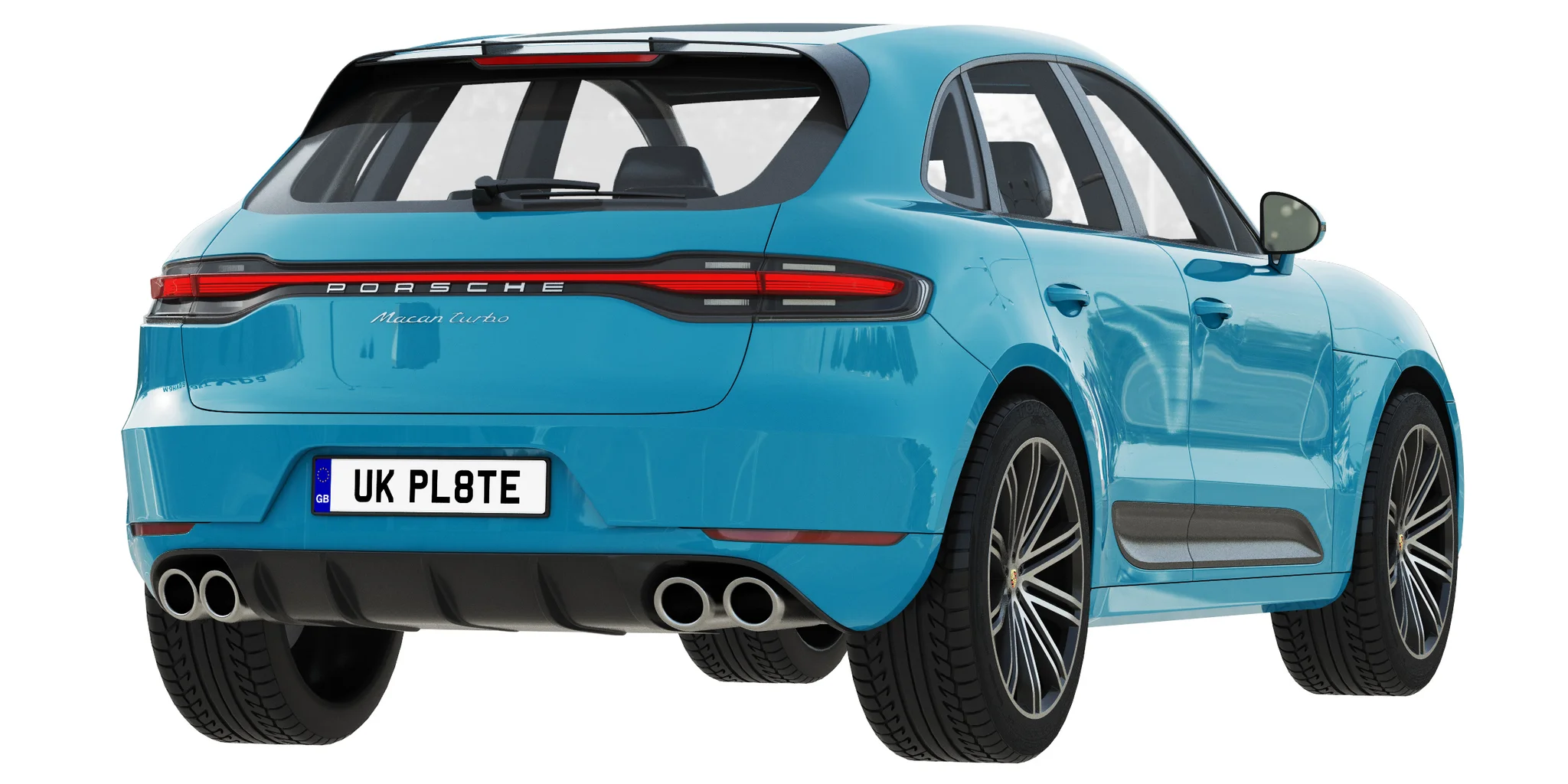 Porsche Macan Turbo, 3D model preview 9