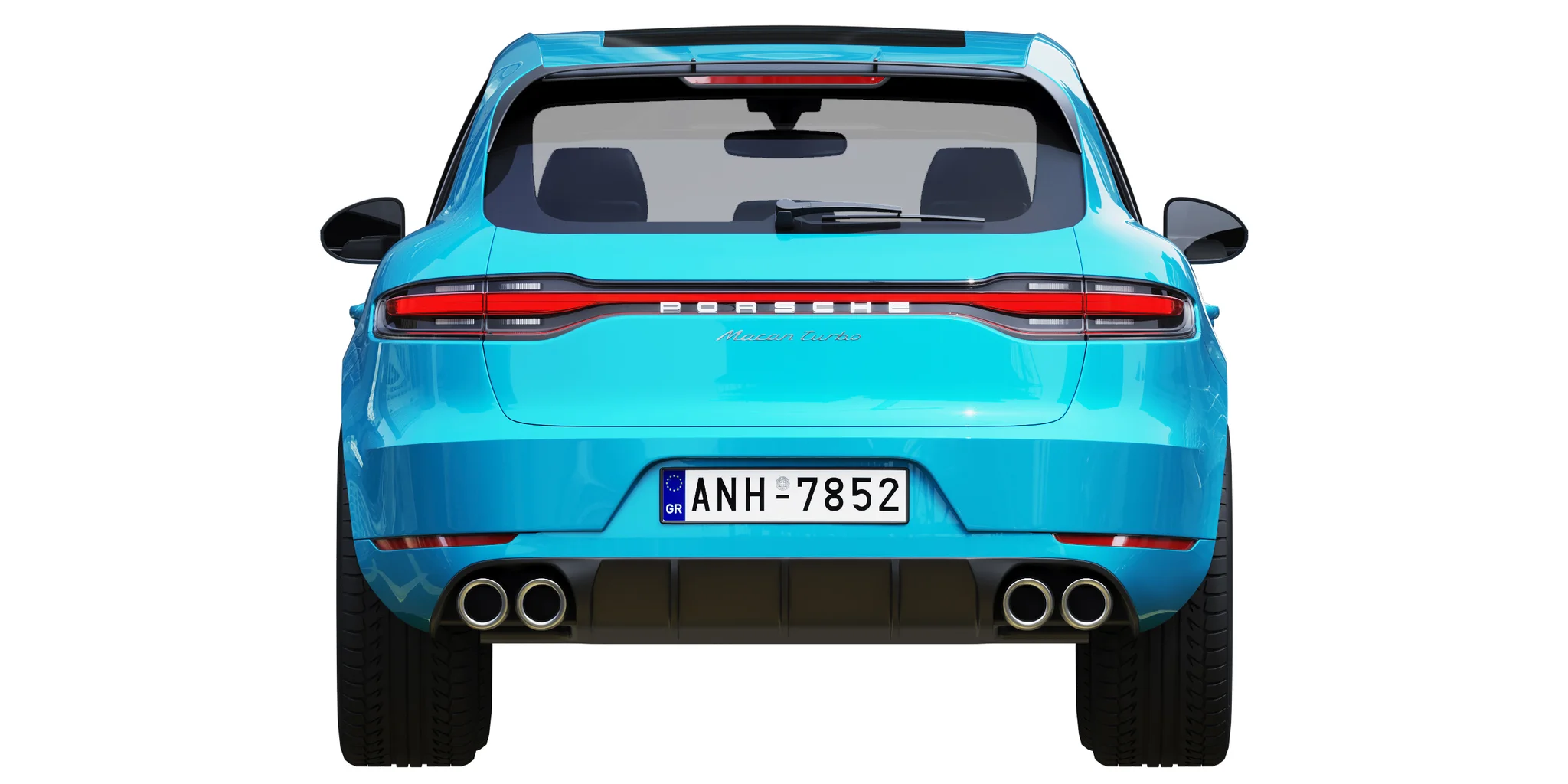 Porsche Macan Turbo, 3D model preview 10