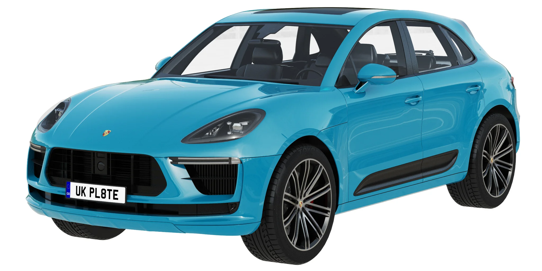 Porsche Macan Turbo, 3D model preview 13