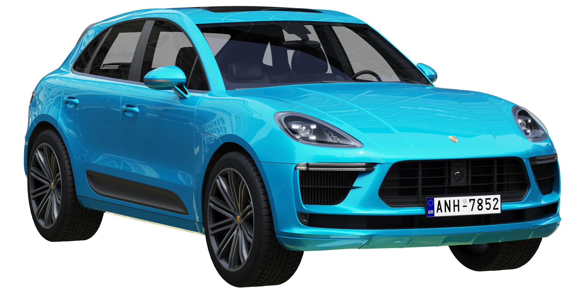Porsche Macan Turbo, 3D model preview 15