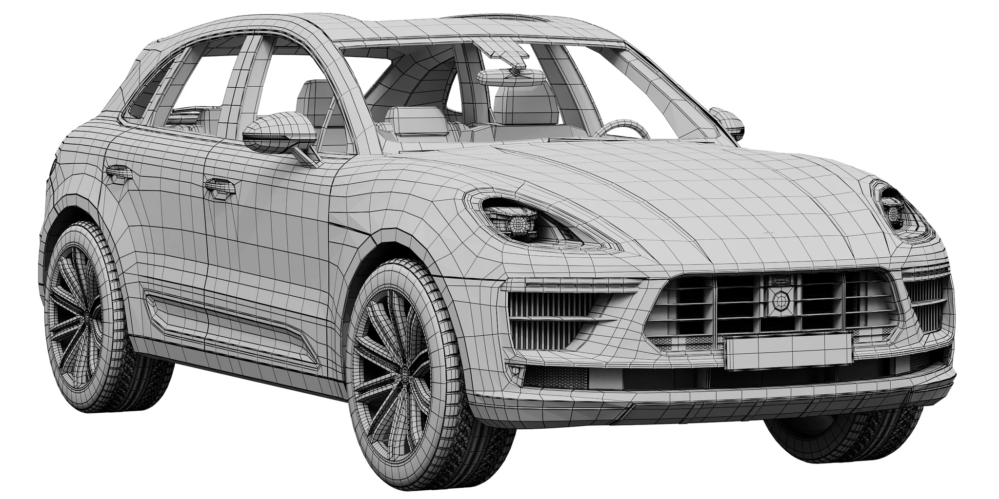 Porsche Macan Turbo, 3D model preview 17
