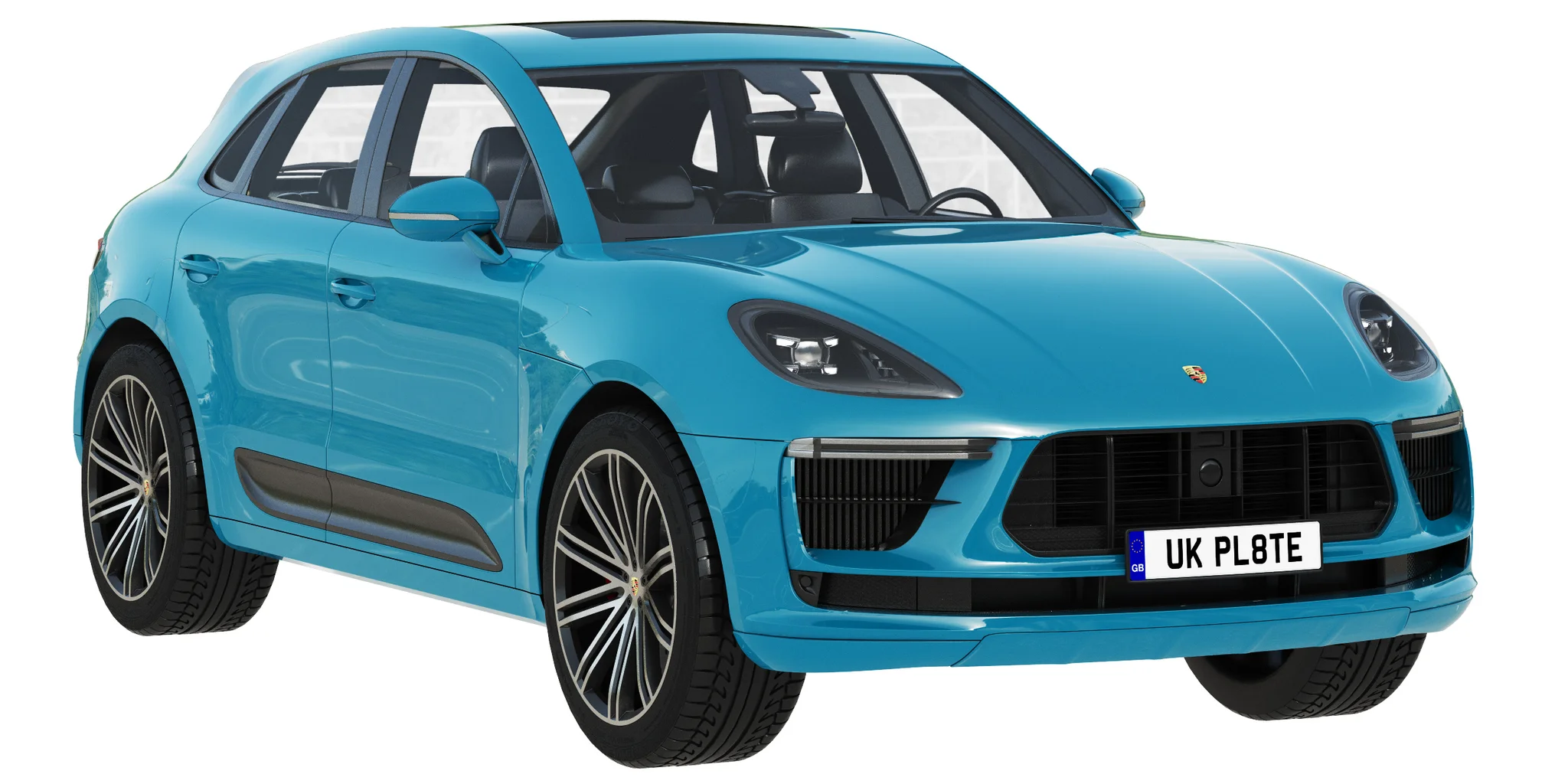 Porsche Macan Turbo, 3D model preview 19