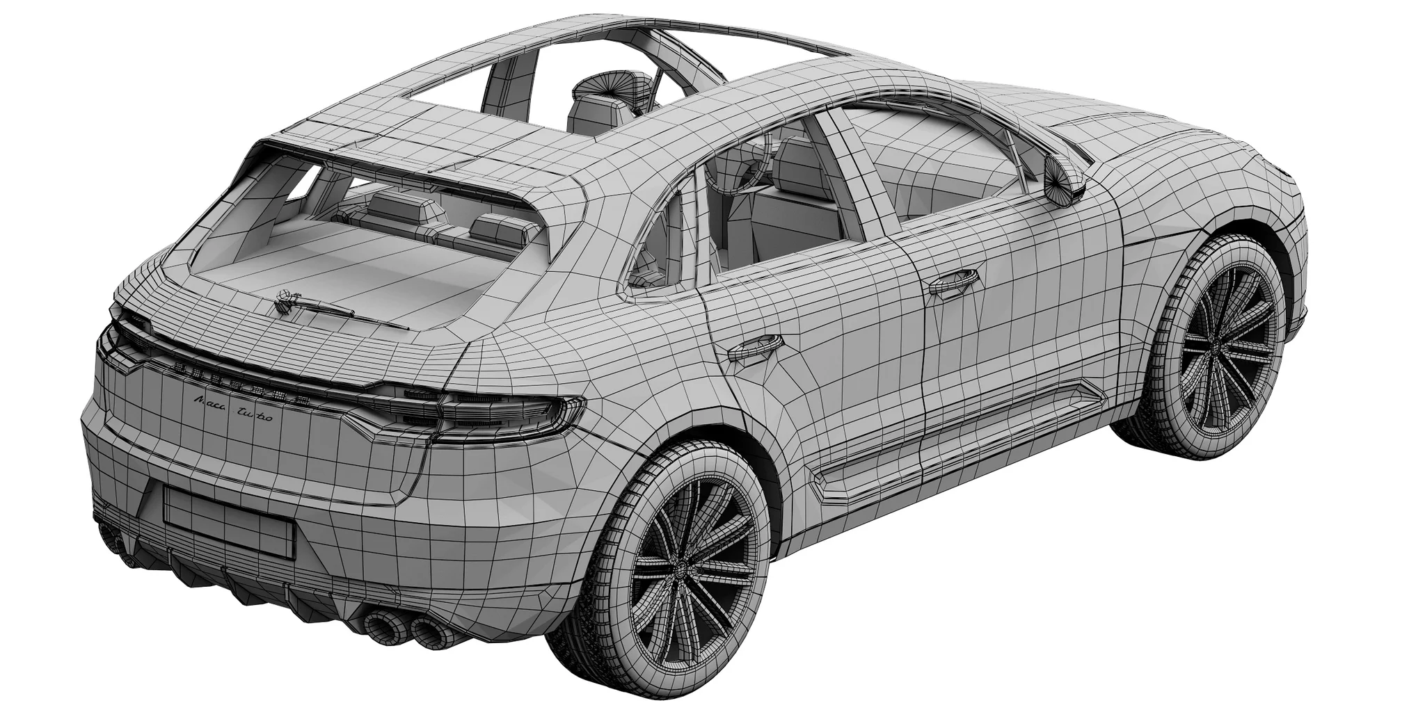 Porsche Macan Turbo, 3D model preview 35