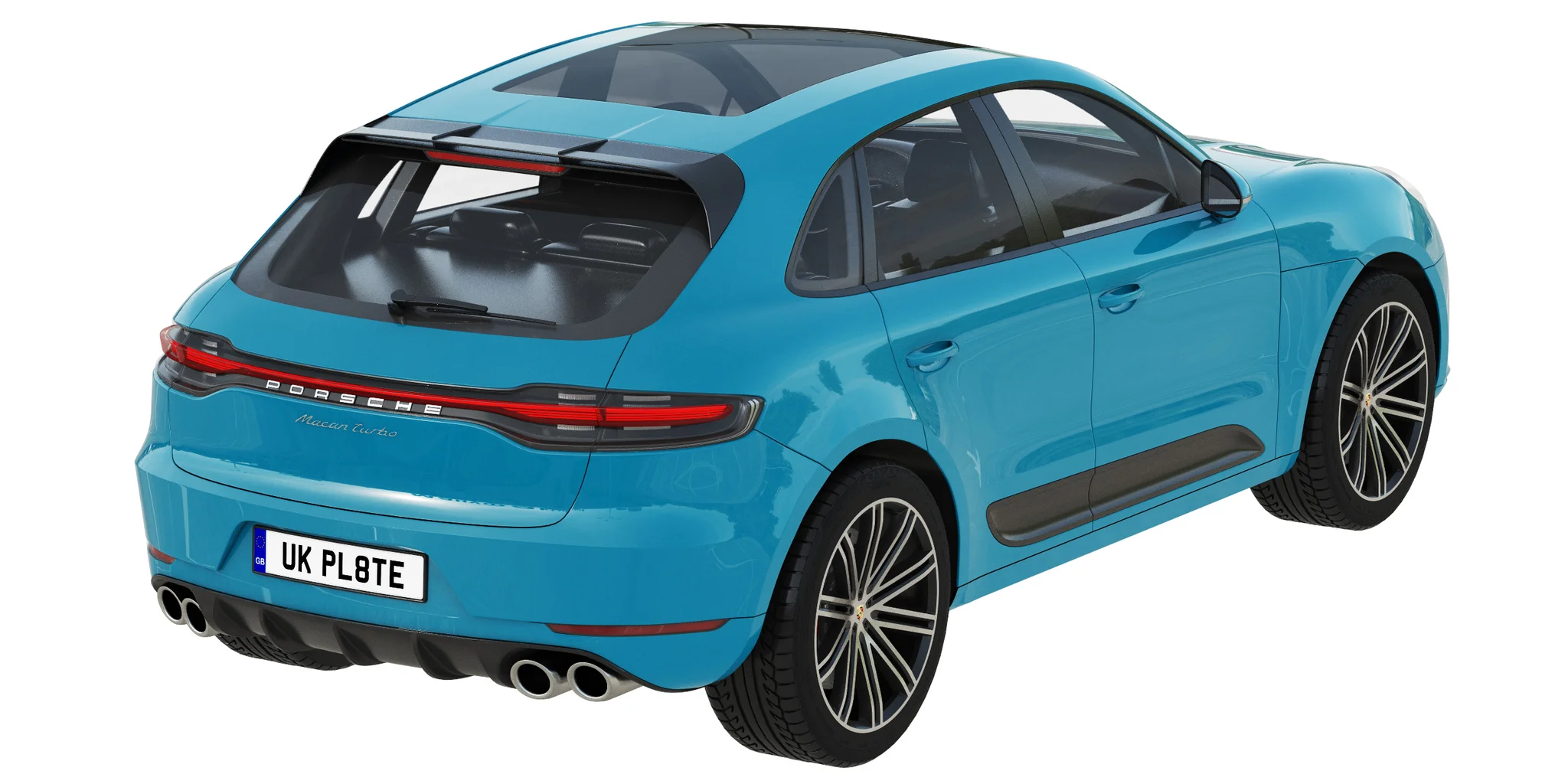 Porsche Macan Turbo, 3D model preview 36