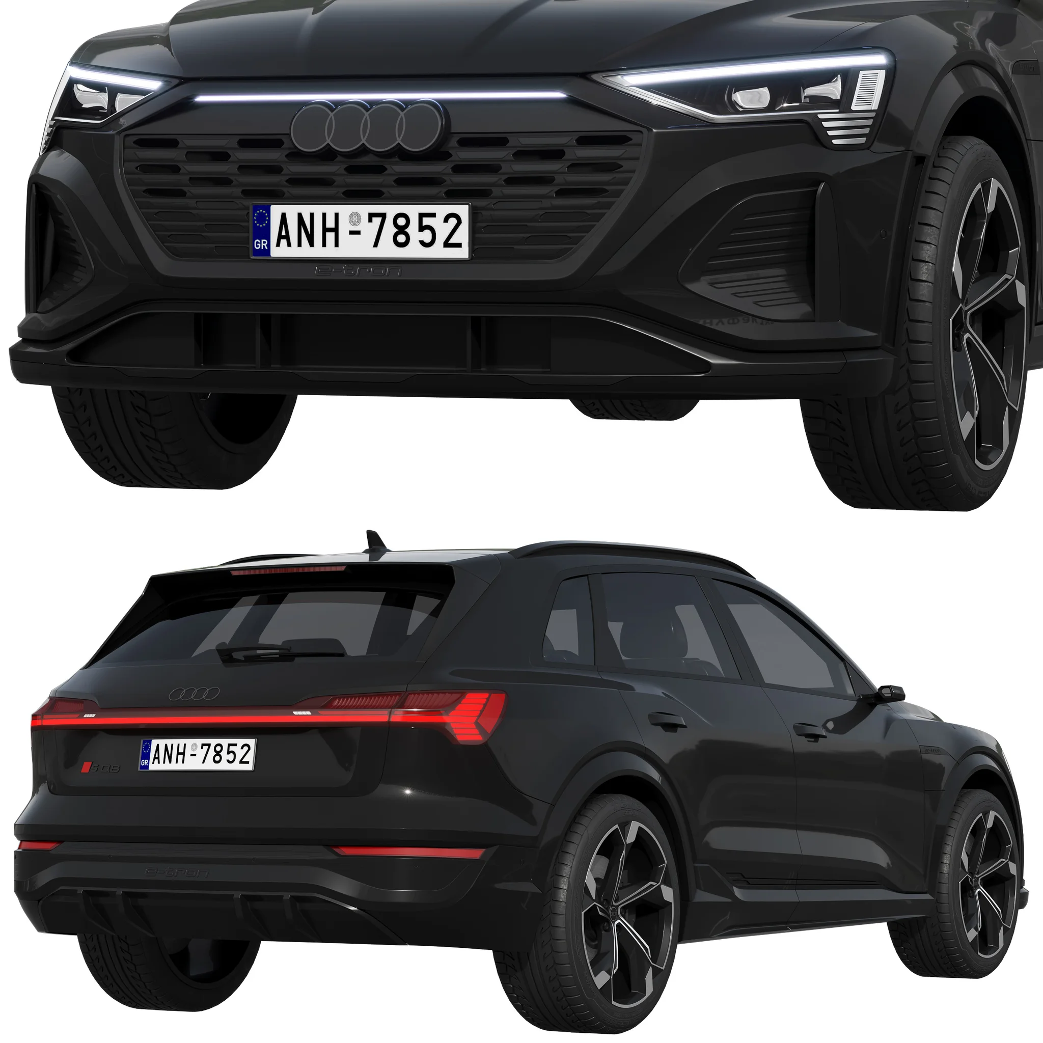 Audi SQ8 E Tron Quattro, 3D model preview 3