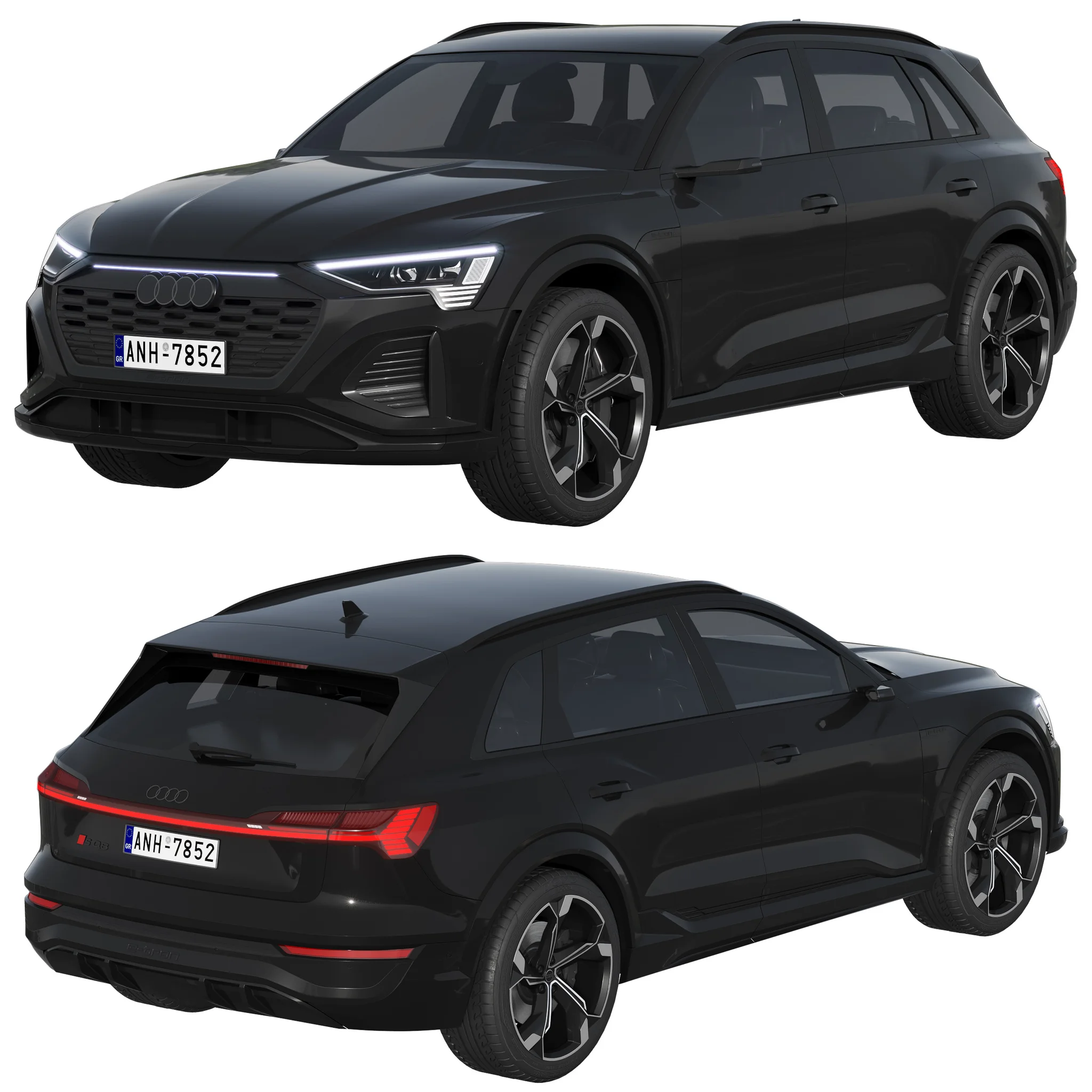 Audi SQ8 E Tron Quattro, 3D model preview 7