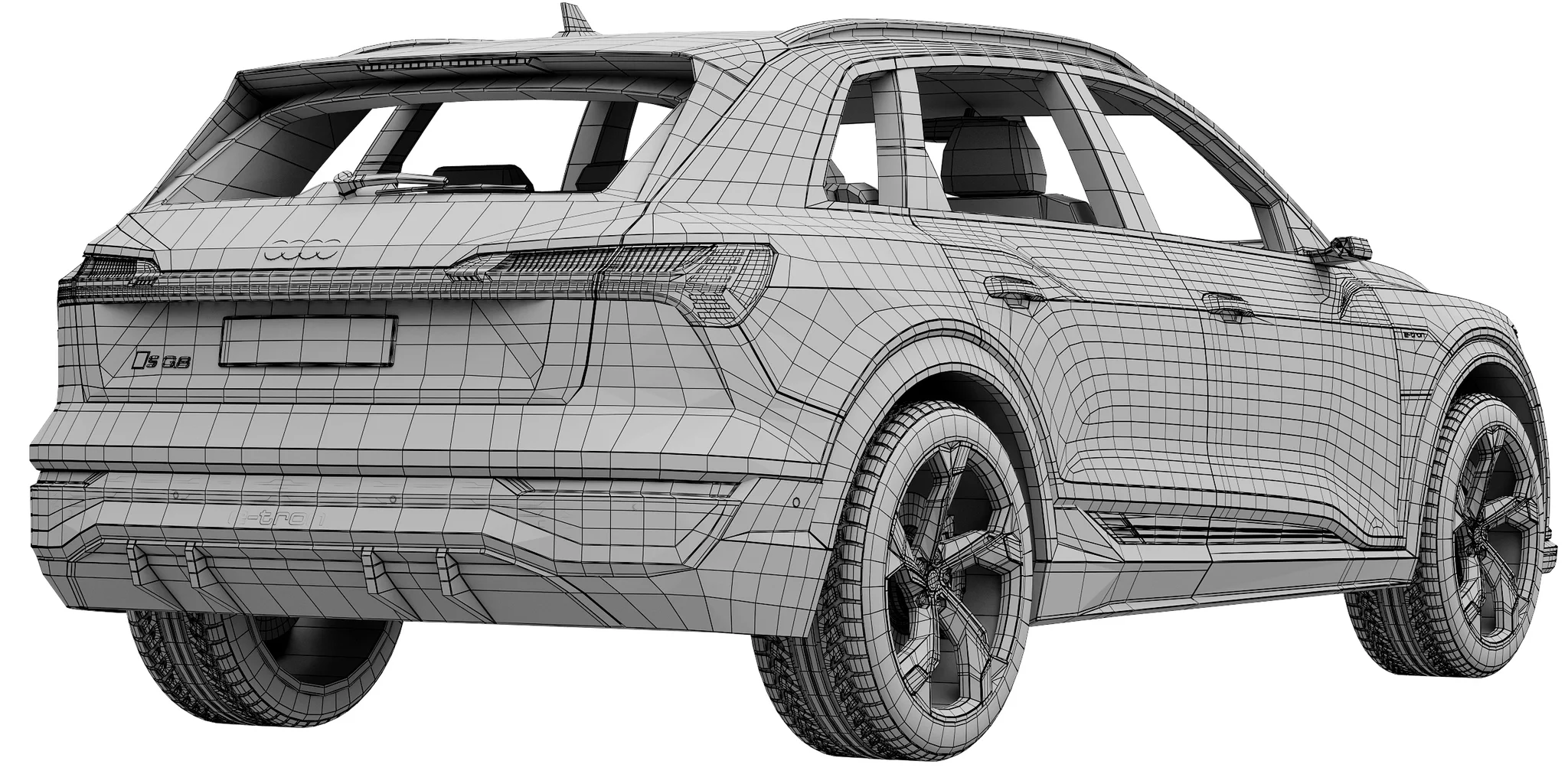 Audi SQ8 E Tron Quattro, 3D model preview 8