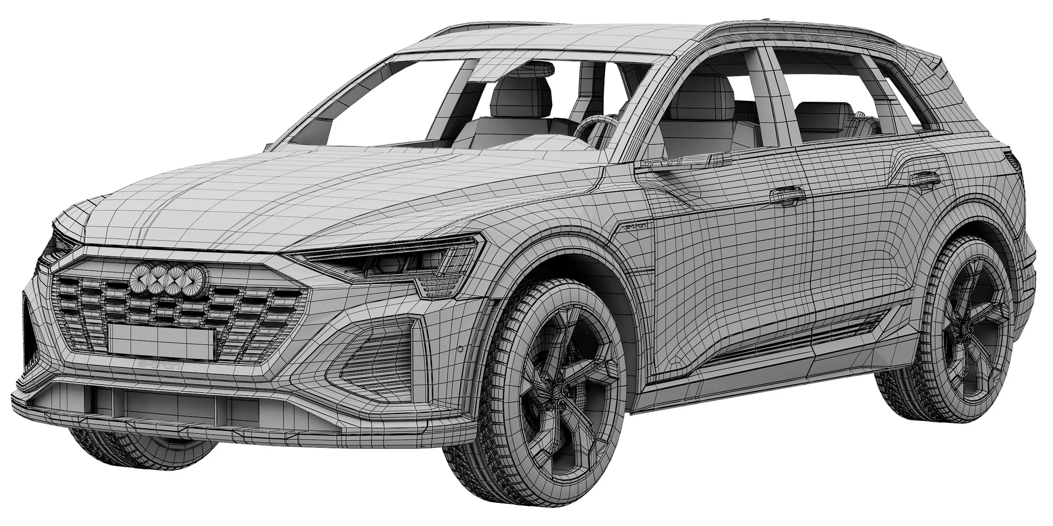 Audi SQ8 E Tron Quattro, 3D model preview 12