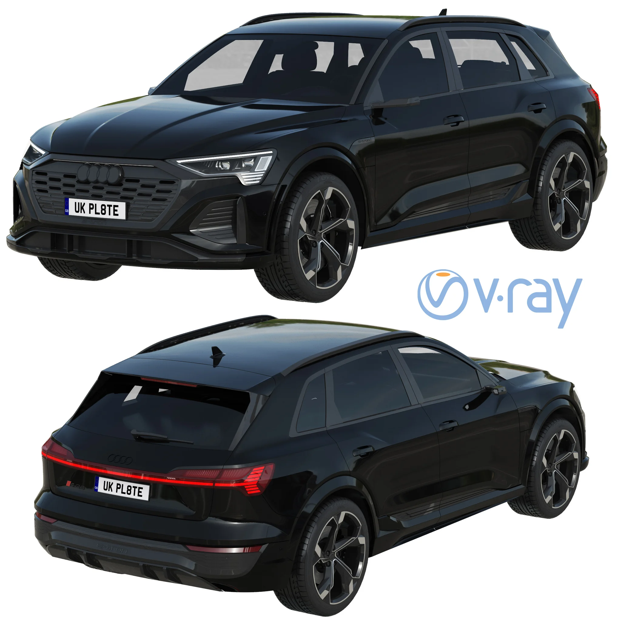 Audi SQ8 E Tron Quattro, 3D model preview 14