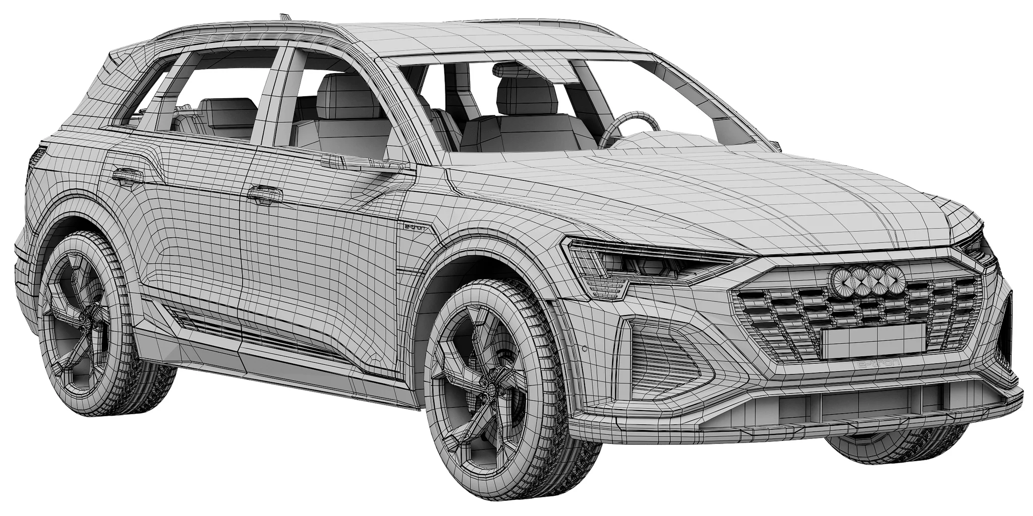 Audi SQ8 E Tron Quattro, 3D model preview 17