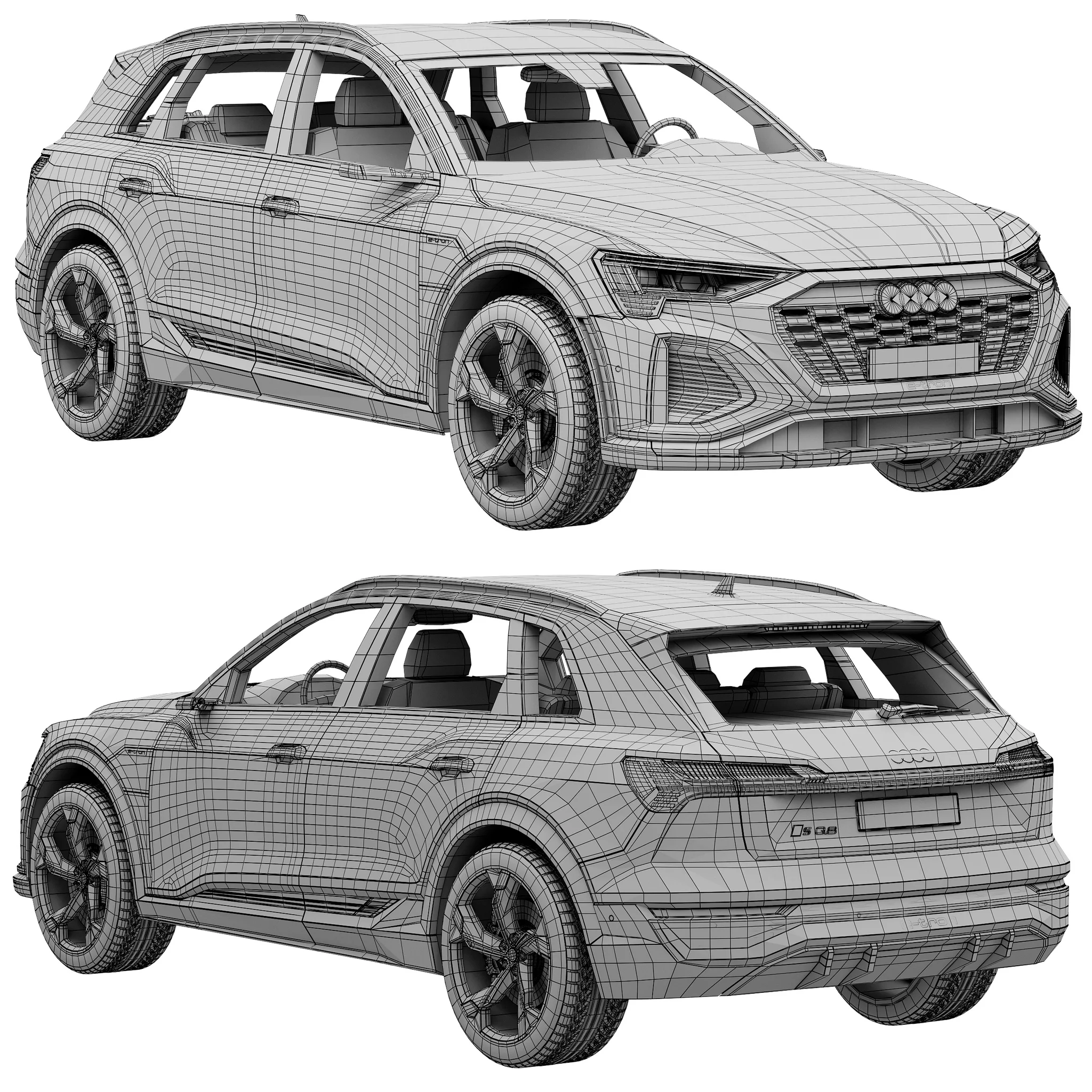 Audi SQ8 E Tron Quattro, 3D model preview 18