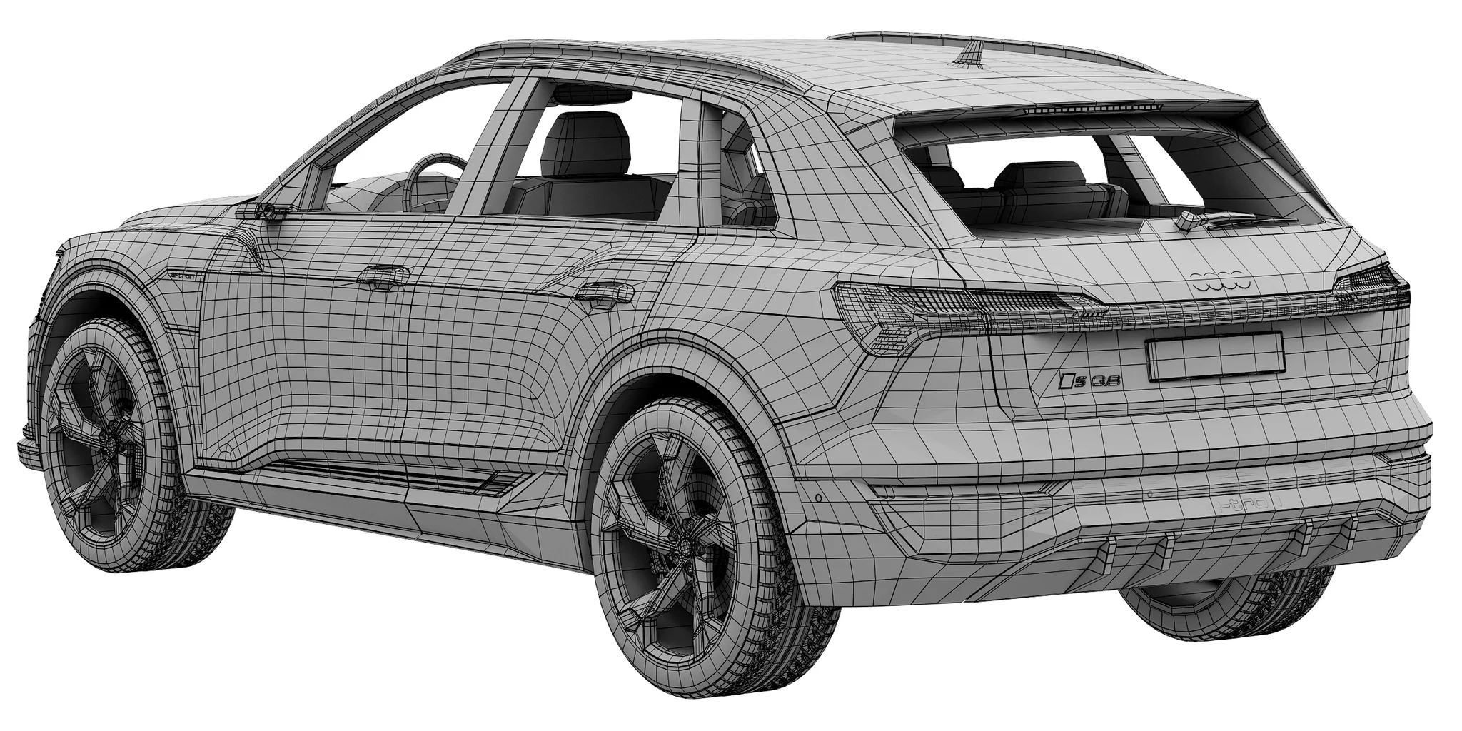 Audi SQ8 E Tron Quattro, 3D model preview 23