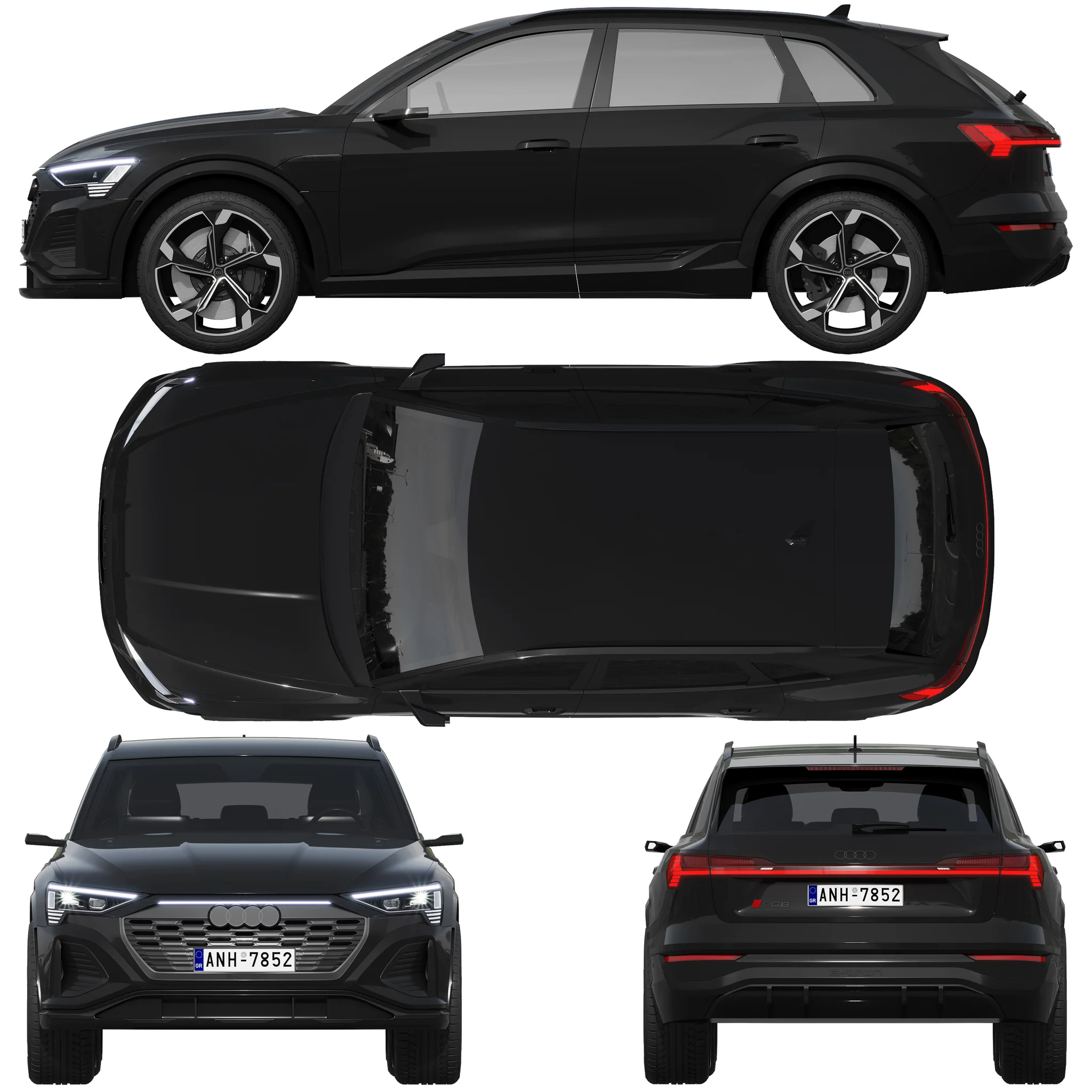 Audi SQ8 E Tron Quattro, 3D model preview 28