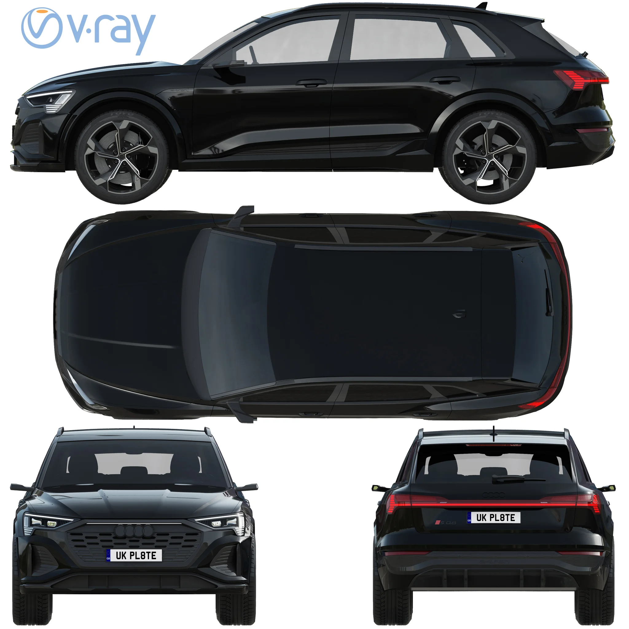 Audi SQ8 E Tron Quattro, 3D model preview 30