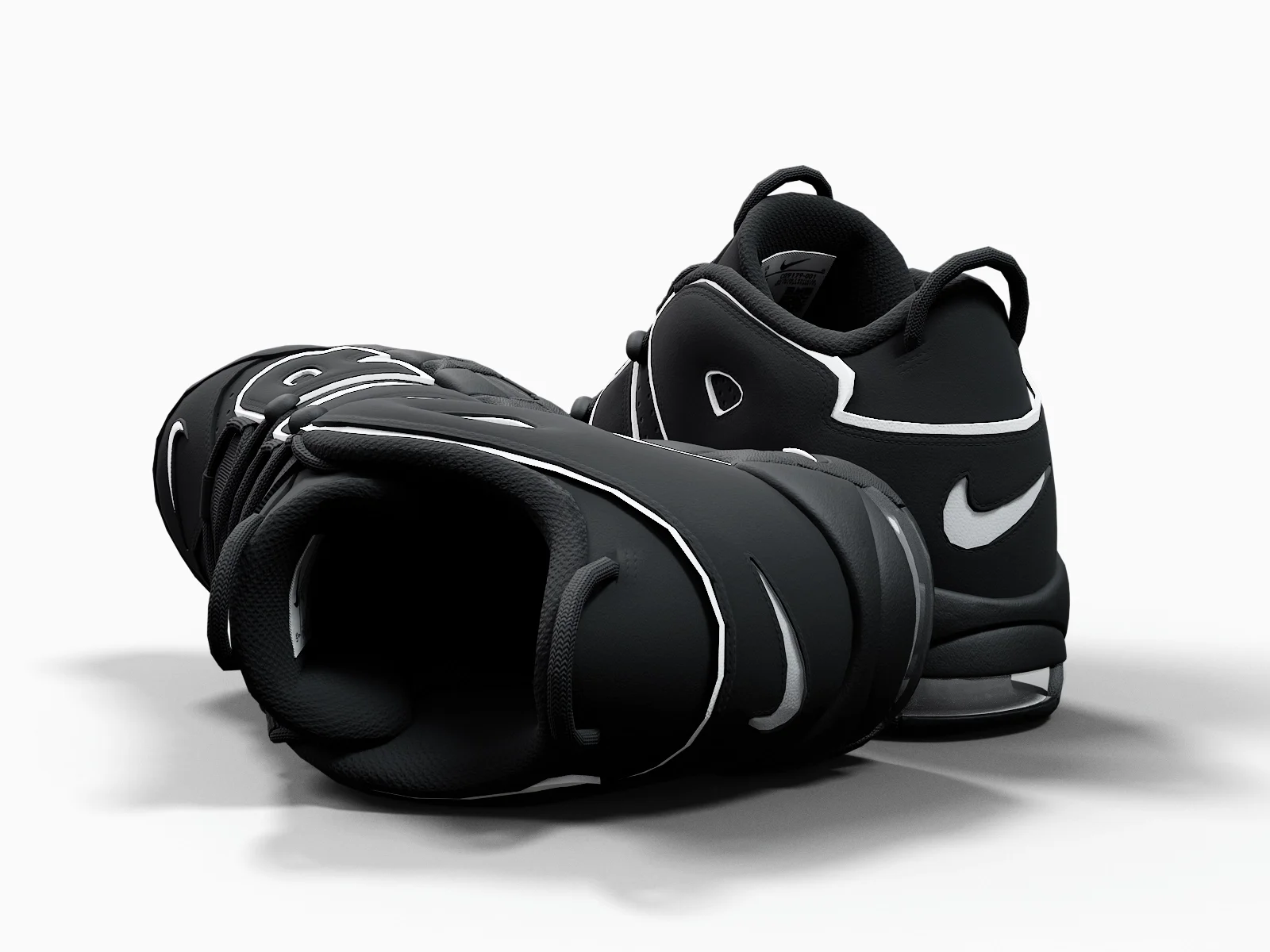 Nike Air More Uptempo96 1, 3D model preview 5