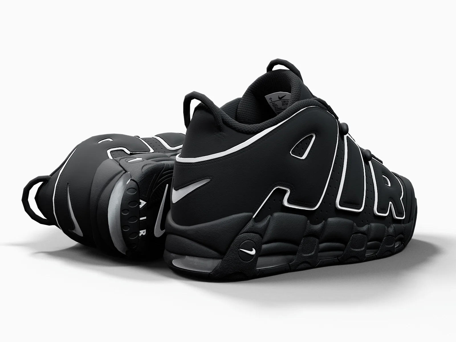 Nike Air More Uptempo96 1, 3D model preview 7